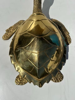 Large Brass Turtle Hawksbill Sculpture