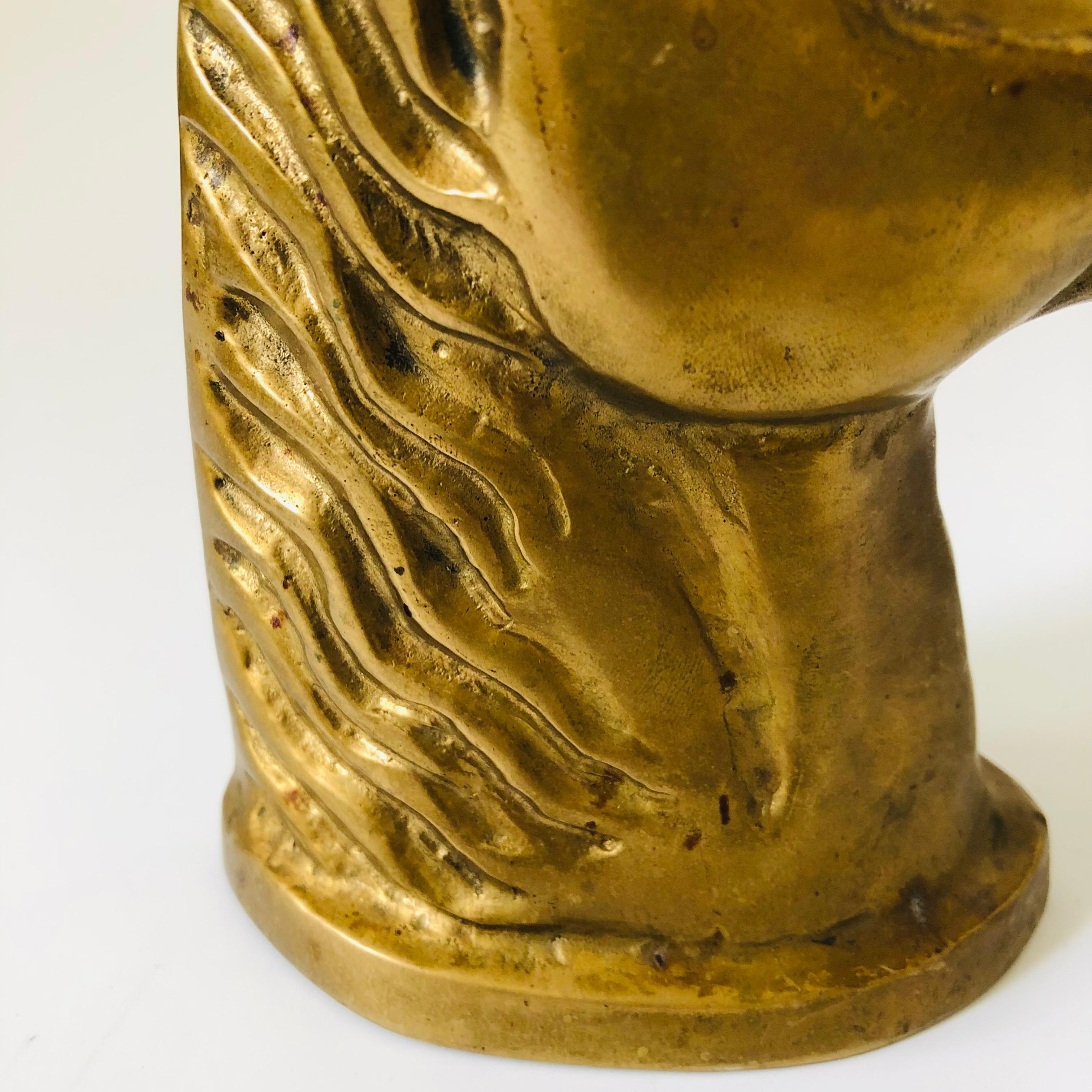 Large Brass Unicorn Head For Sale 1