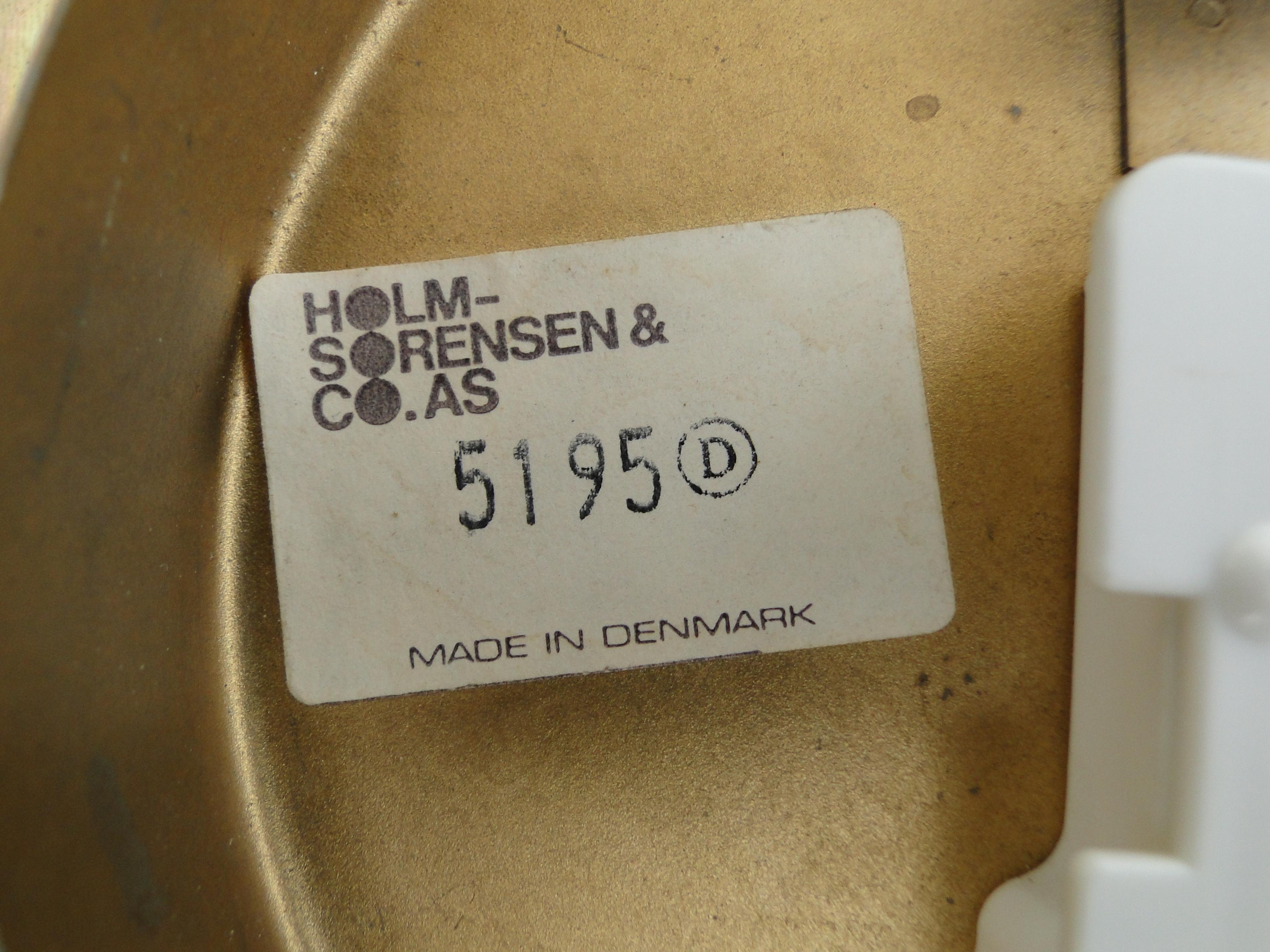 Lámpara de pared grande de latón de Svend Aage Holm Sorensen 1960 Dinamarca en venta 4