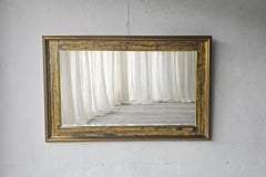 Large Brass Wall Mirror with Etched Bronze by Mastercraft