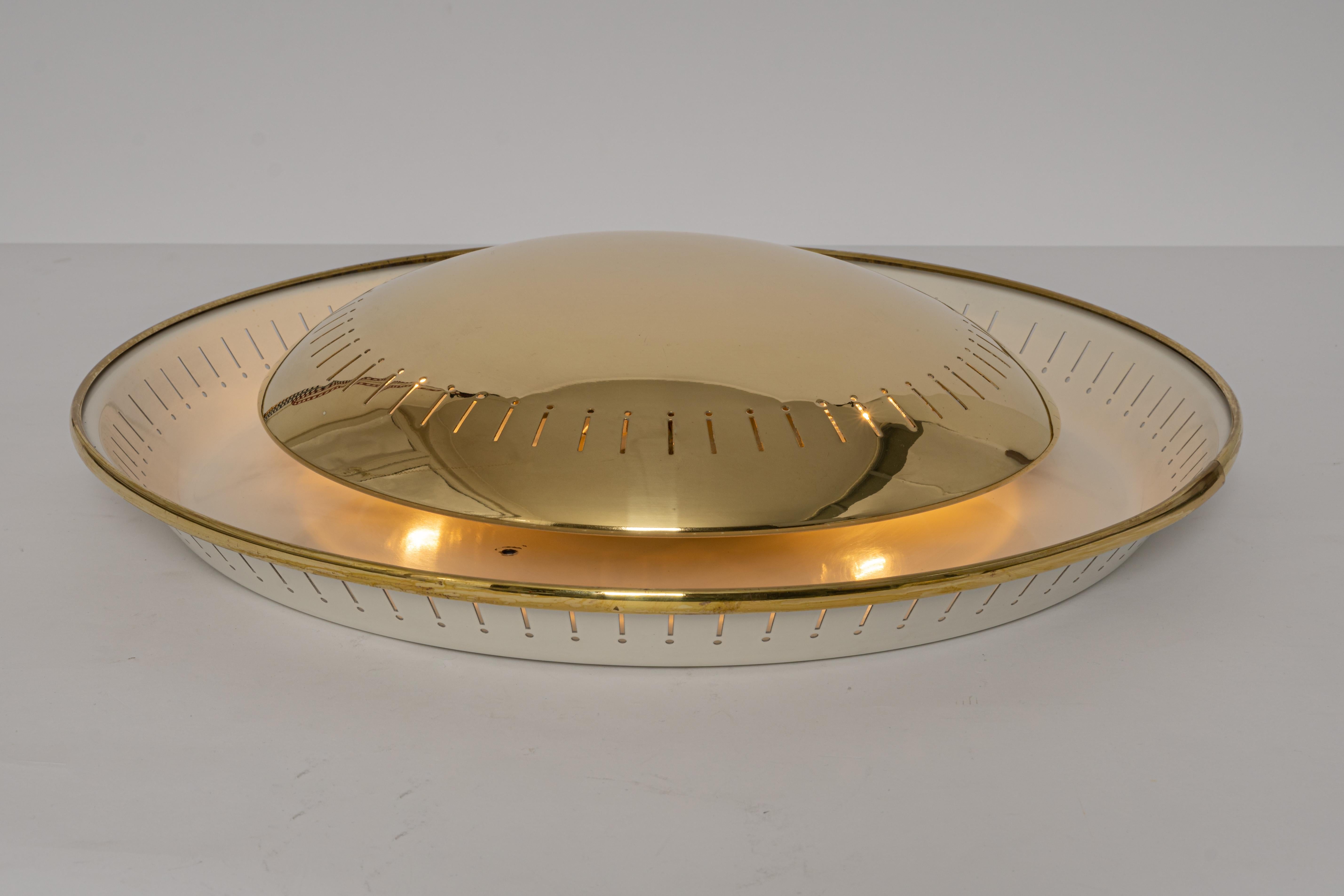 Large Brass Wall or Ceiling Light Designed by Igel by Hillebrand, Germany, 1960s In Good Condition In Aachen, NRW