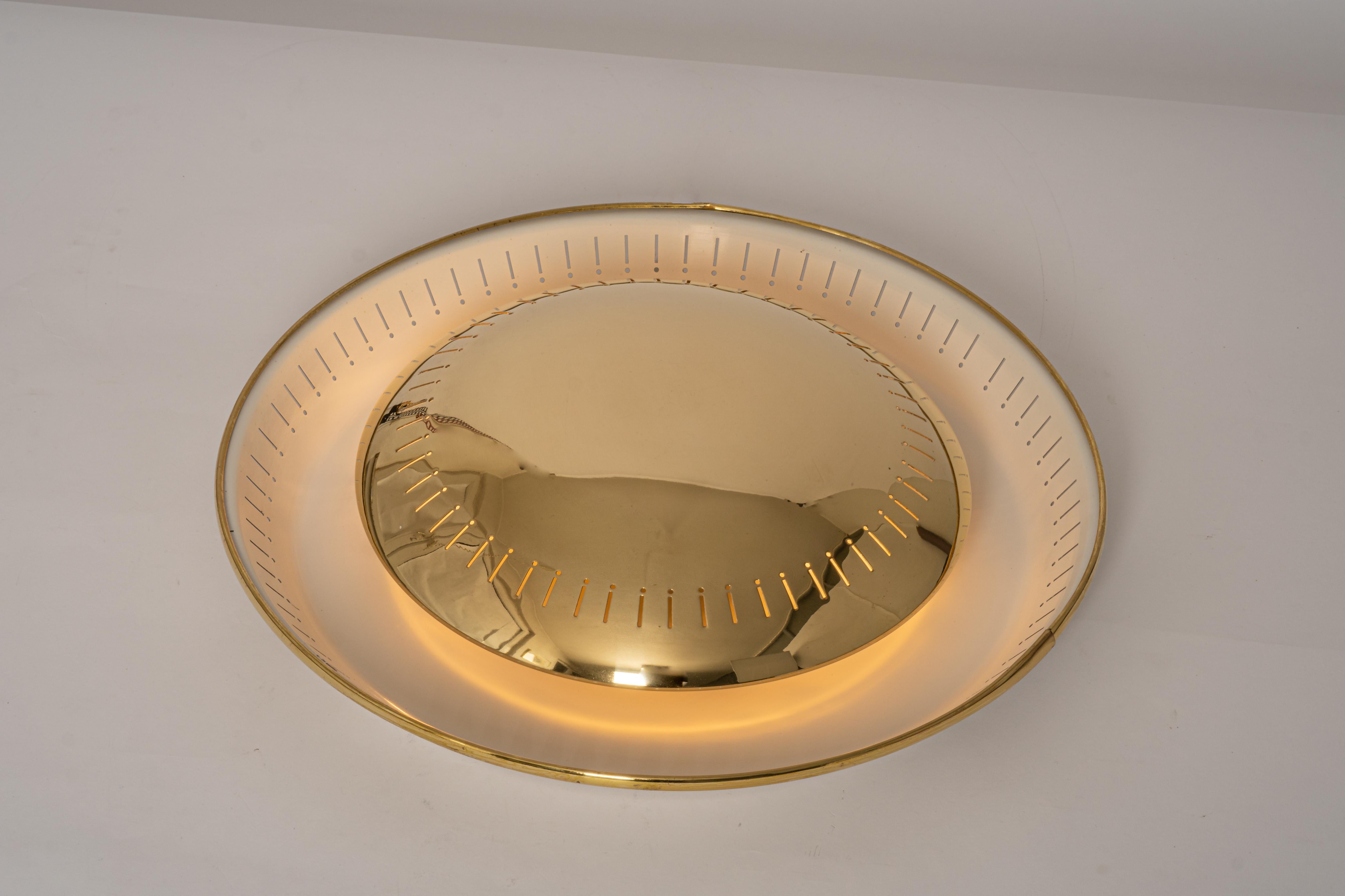 Large Brass Wall or Ceiling Light Designed by Igel by Hillebrand, Germany, 1960s 1