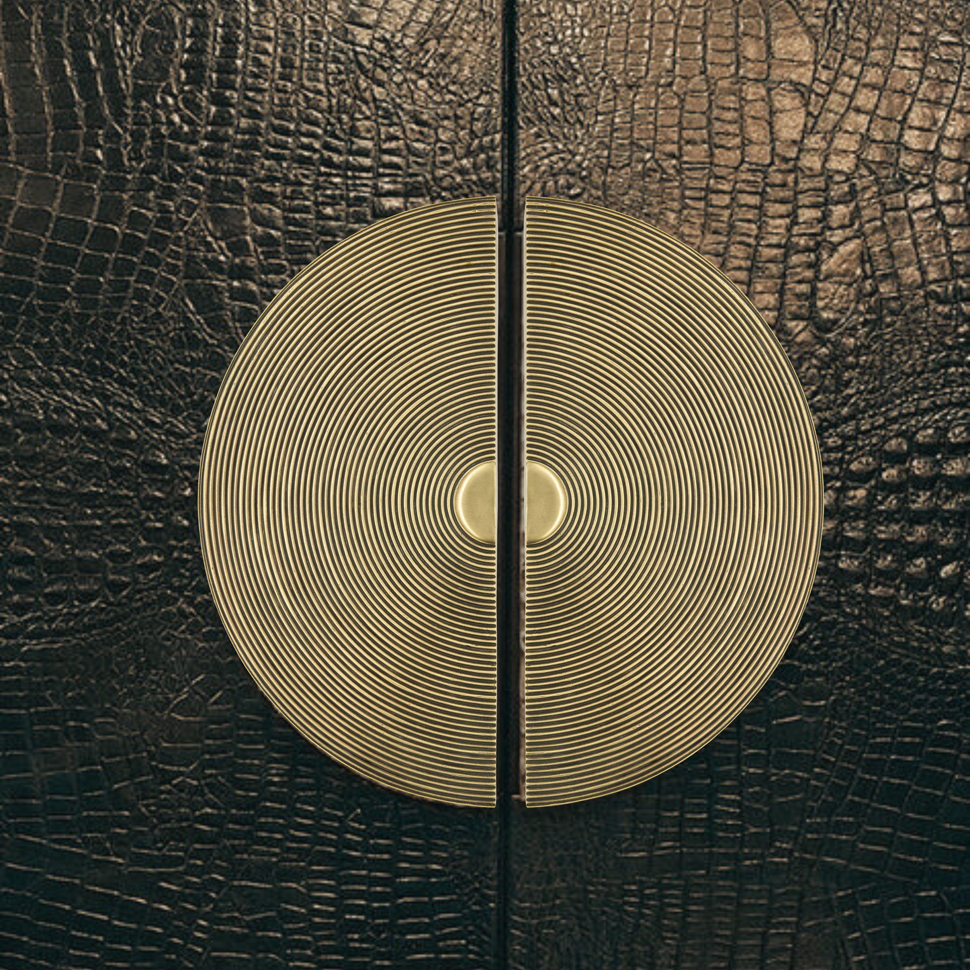 Tiro per porta in filo d'ottone grande ø 30 cm in vendita 3