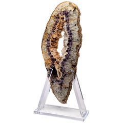 Large Brazilian Amethyst/ Agate Mounted on Acrylic Base