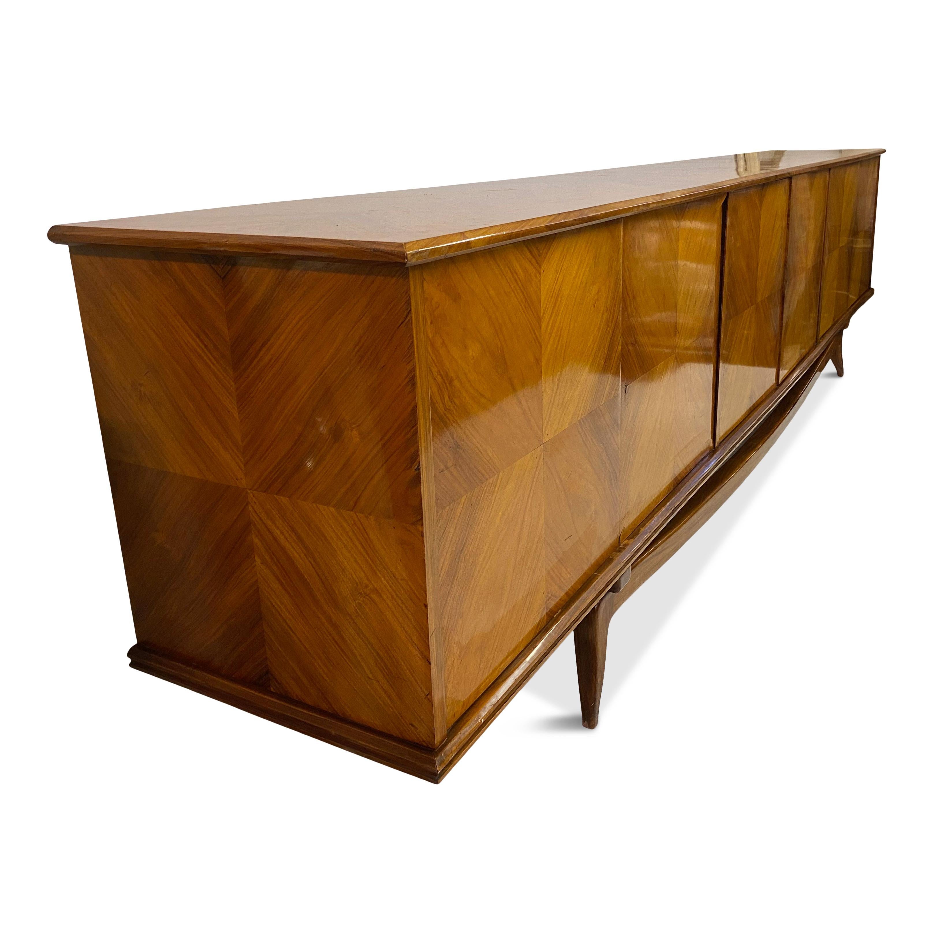 Large Brazilian Caviuna Sideboard or Credenza Attributed to Giuseppe Scapinelli 4