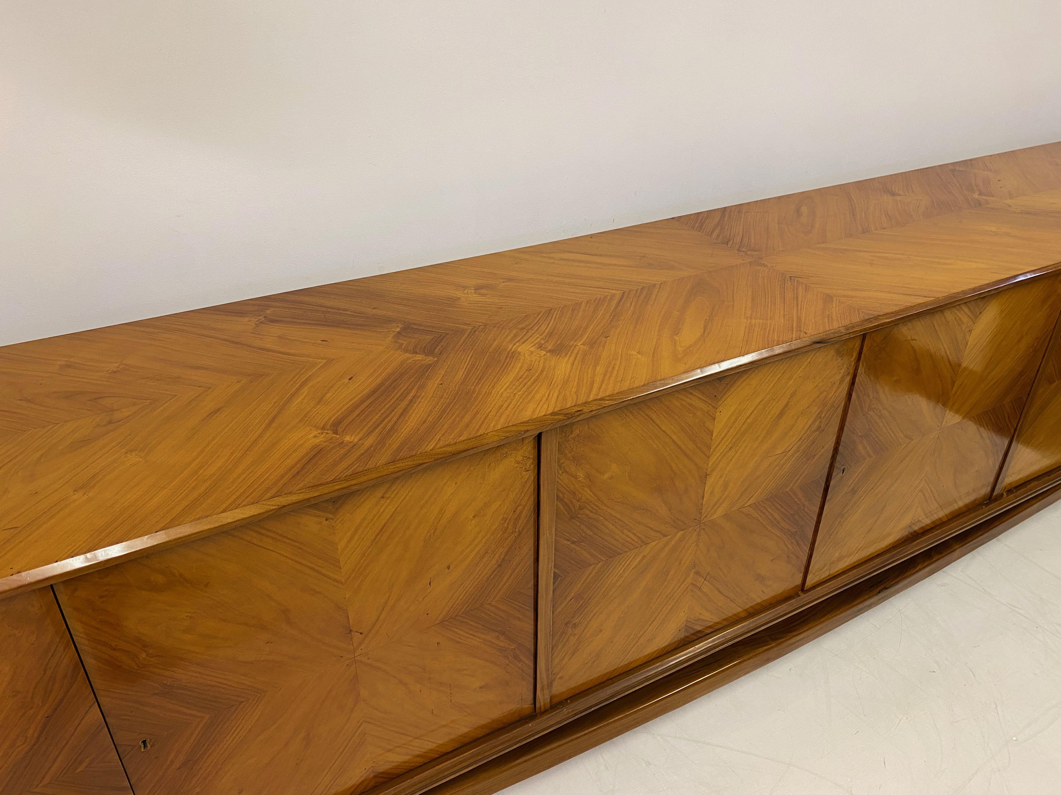 Large Brazilian Caviuna Sideboard or Credenza Attributed to Giuseppe Scapinelli 5