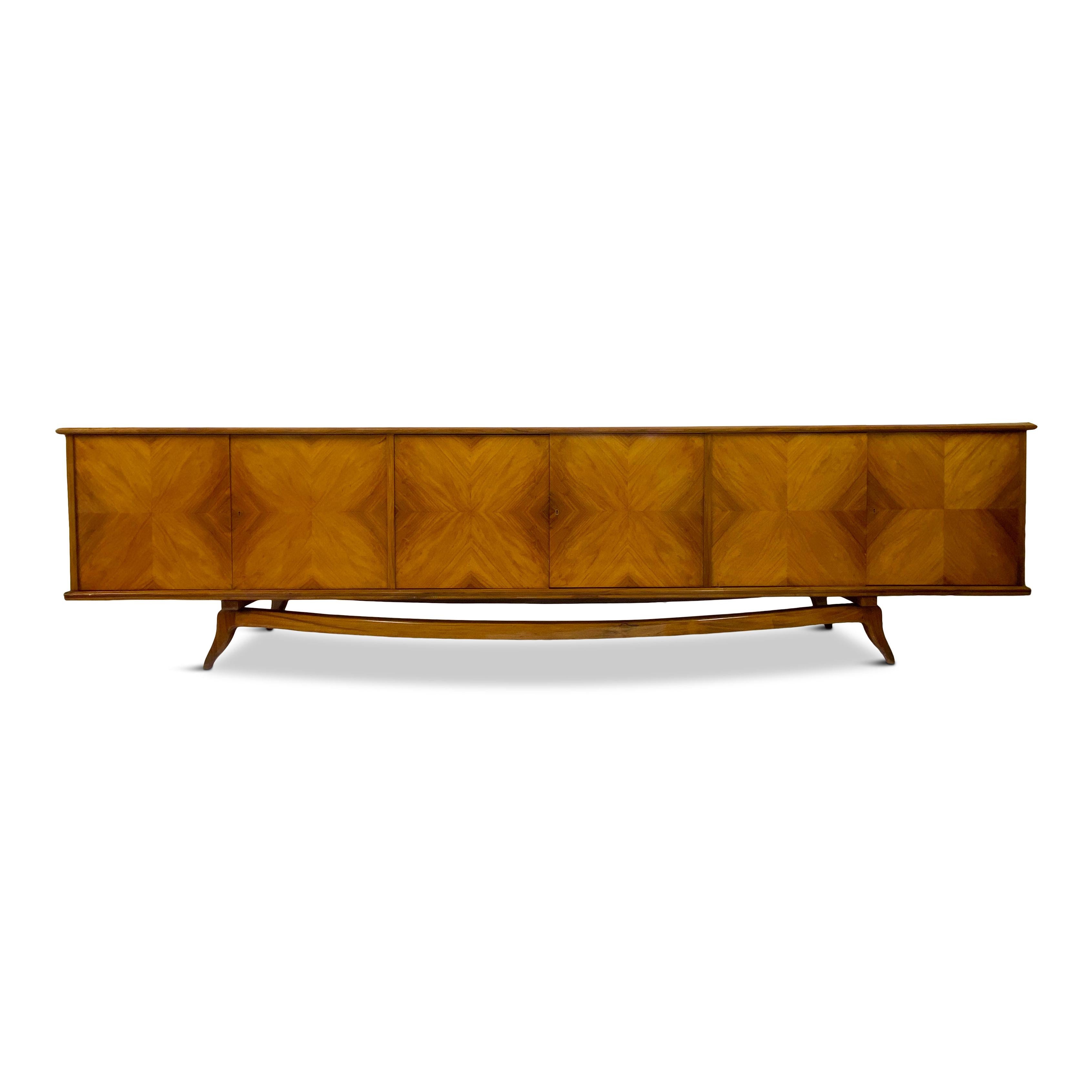 Large Brazilian Caviuna Sideboard or Credenza Attributed to Giuseppe Scapinelli 7