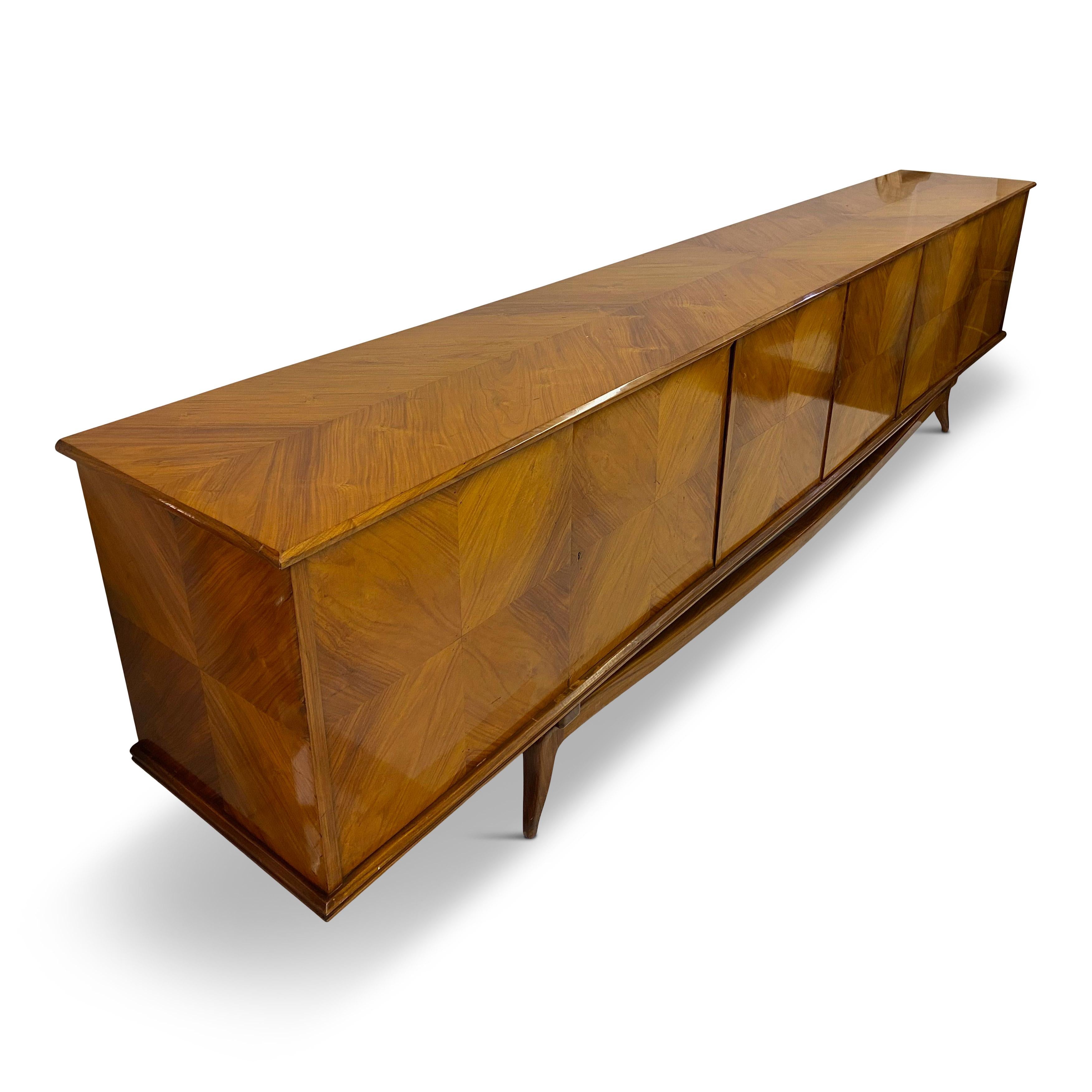 Large Brazilian Caviuna Sideboard or Credenza Attributed to Giuseppe Scapinelli 3