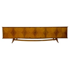 Large Brazilian Caviuna Sideboard or Credenza Attributed to Giuseppe Scapinelli