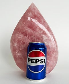 Large Brazilian Pink Rose Quartz Flame Teardrop Specimen Weighs 11.2 lbs