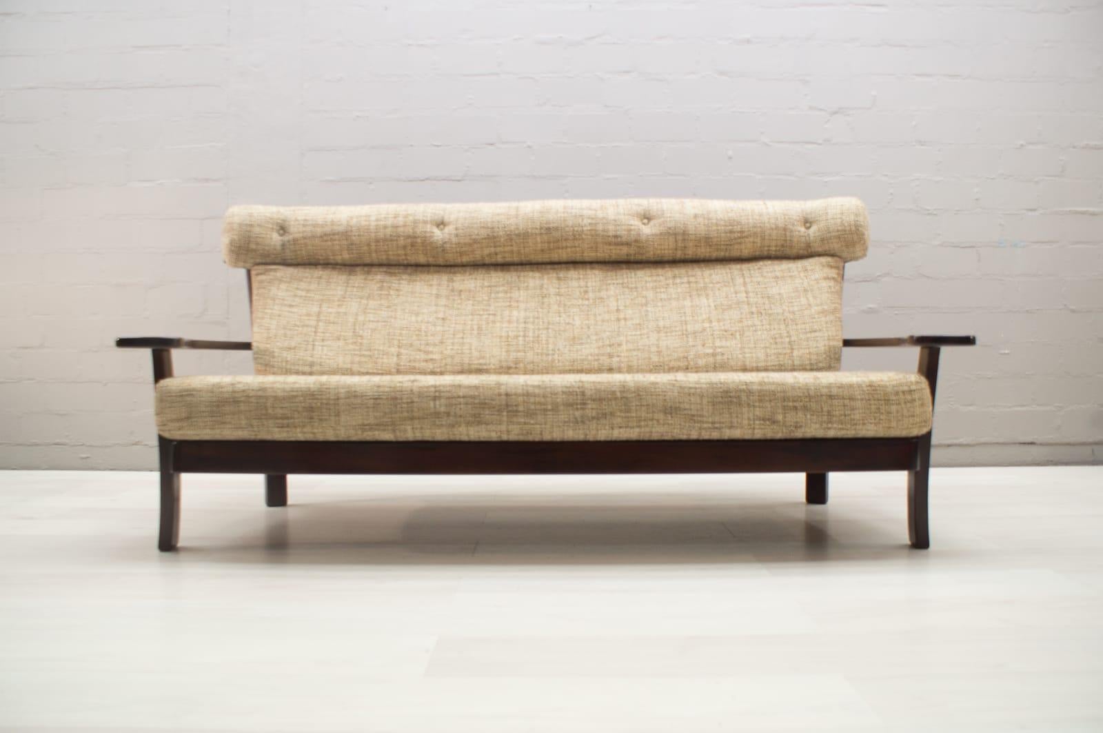 Mid-Century Modern Large Brazilian Sofa in the Manner of Sergio Rodrigues, 1960s For Sale