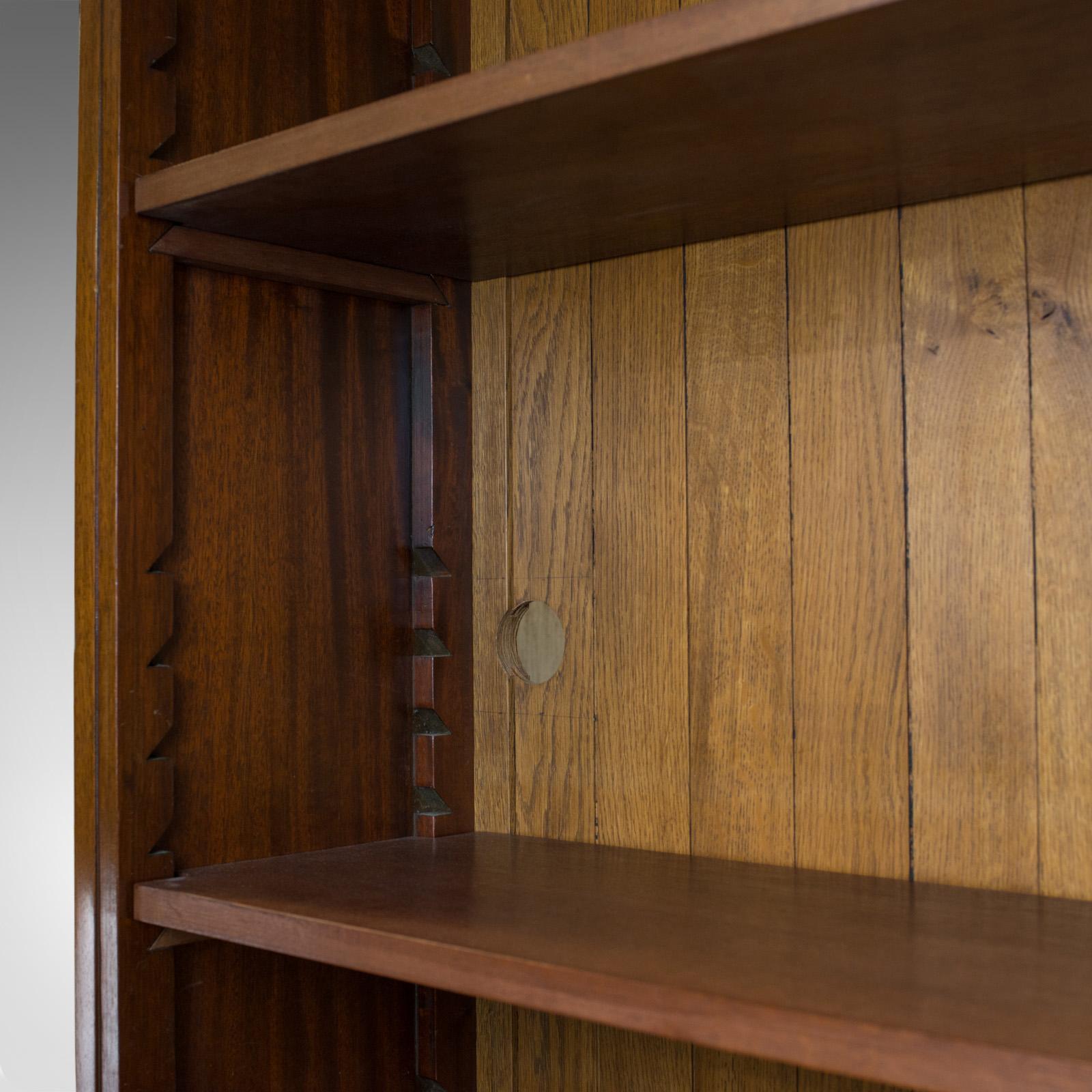 Large Breakfront Bookcase Cabinet, Mahogany, Glazed, Georgian Revival 2