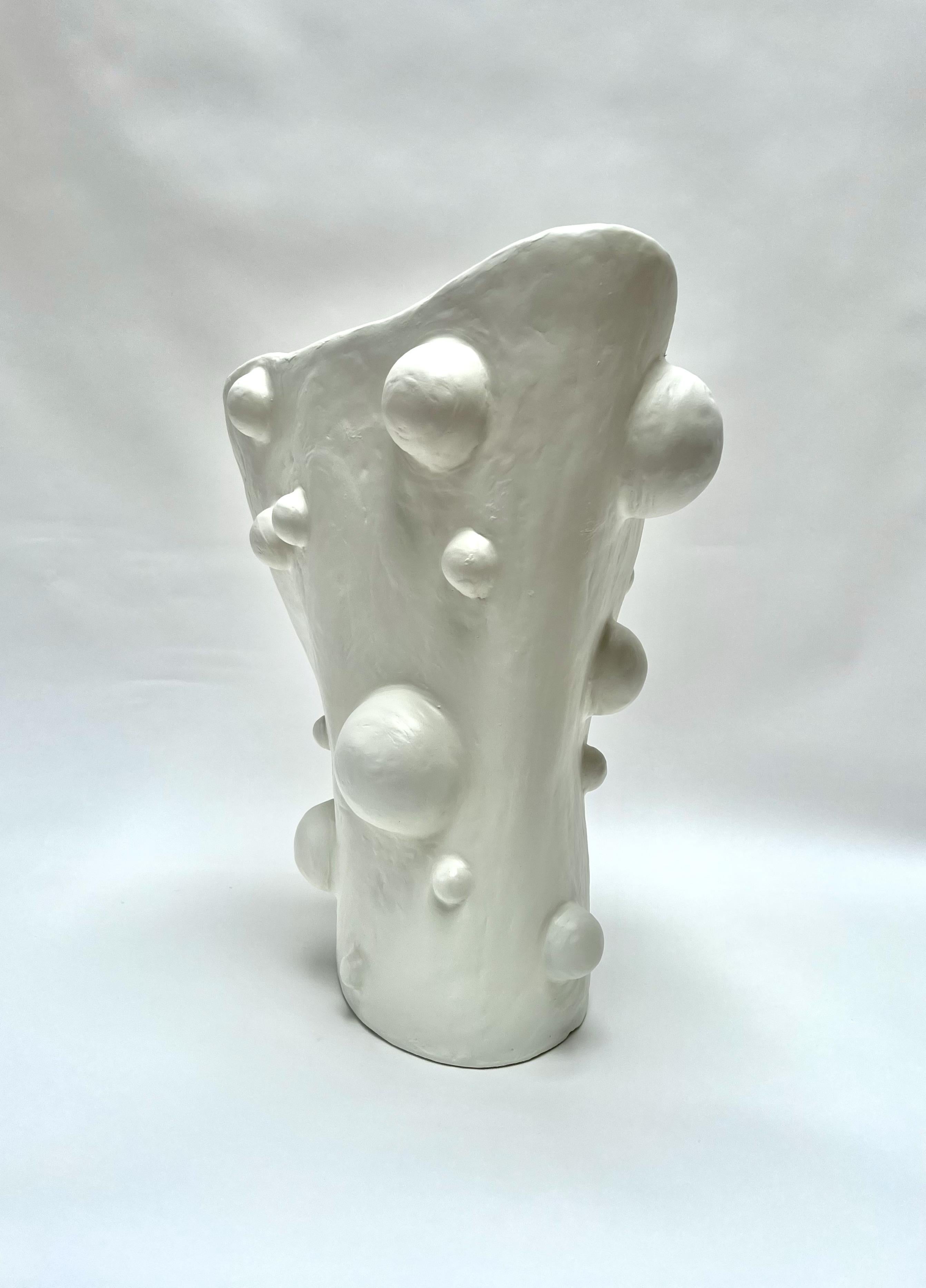 American Large Breakout Vase in Gypsum & Fiberglass by Brent Warr Studios For Sale