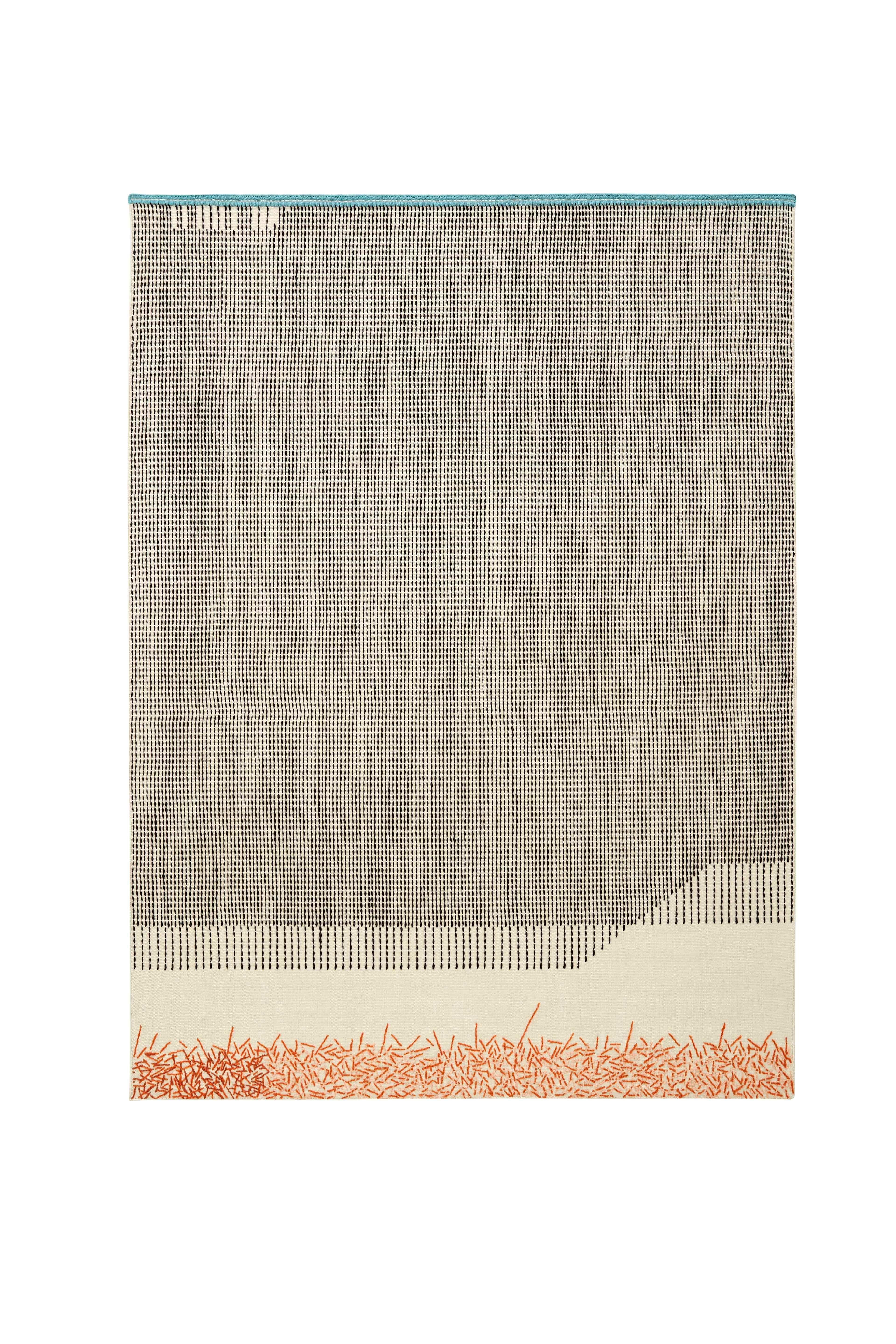 Tappeto Brick Calm Backstitch grande di Gandia Blasco
Design/One di Raw Edges
Dimensioni: L 200 x 300 cm. 
Materiali: 100% lana.
Peso: 10,75 kg

La passione per la vita all'aria aperta, un sogno che si realizza sul bordo di una scogliera nel nord di
