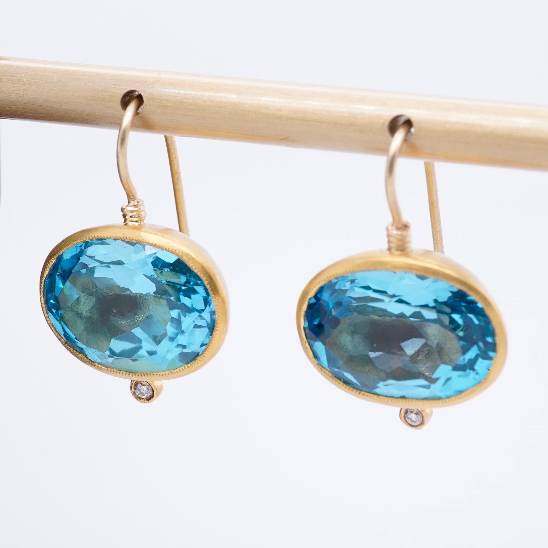 large blue topaz earrings