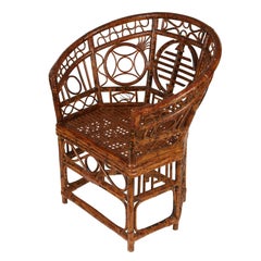 Large Brighton Pavillion Chinese Rattan Chair