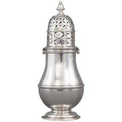 Large Britannia Silver Queen Anne Sugar Caster, London 1706/7