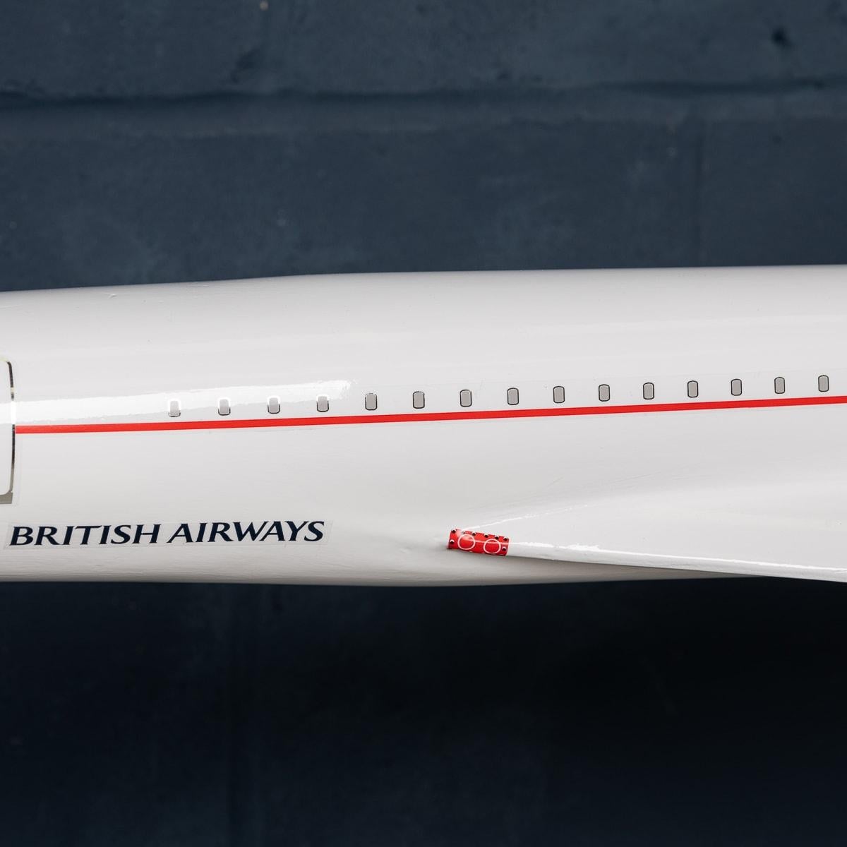 Large British Airways Concorde Model By Space Models, England c.1990 3
