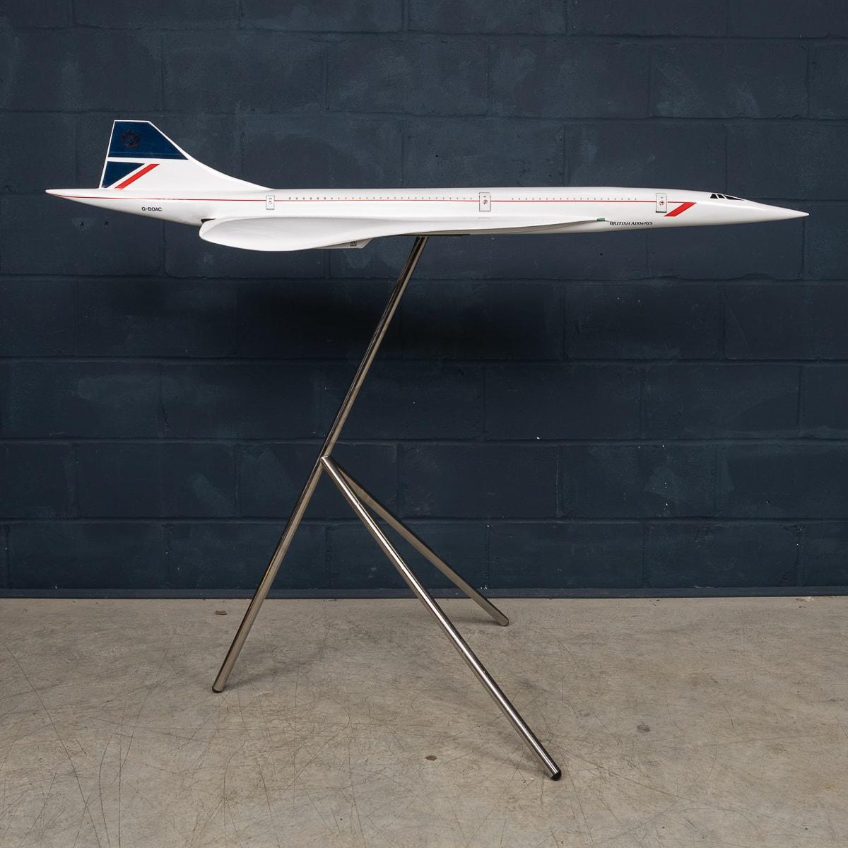 20th Century Large British Airways Concorde Model By Space Models, England c.1990
