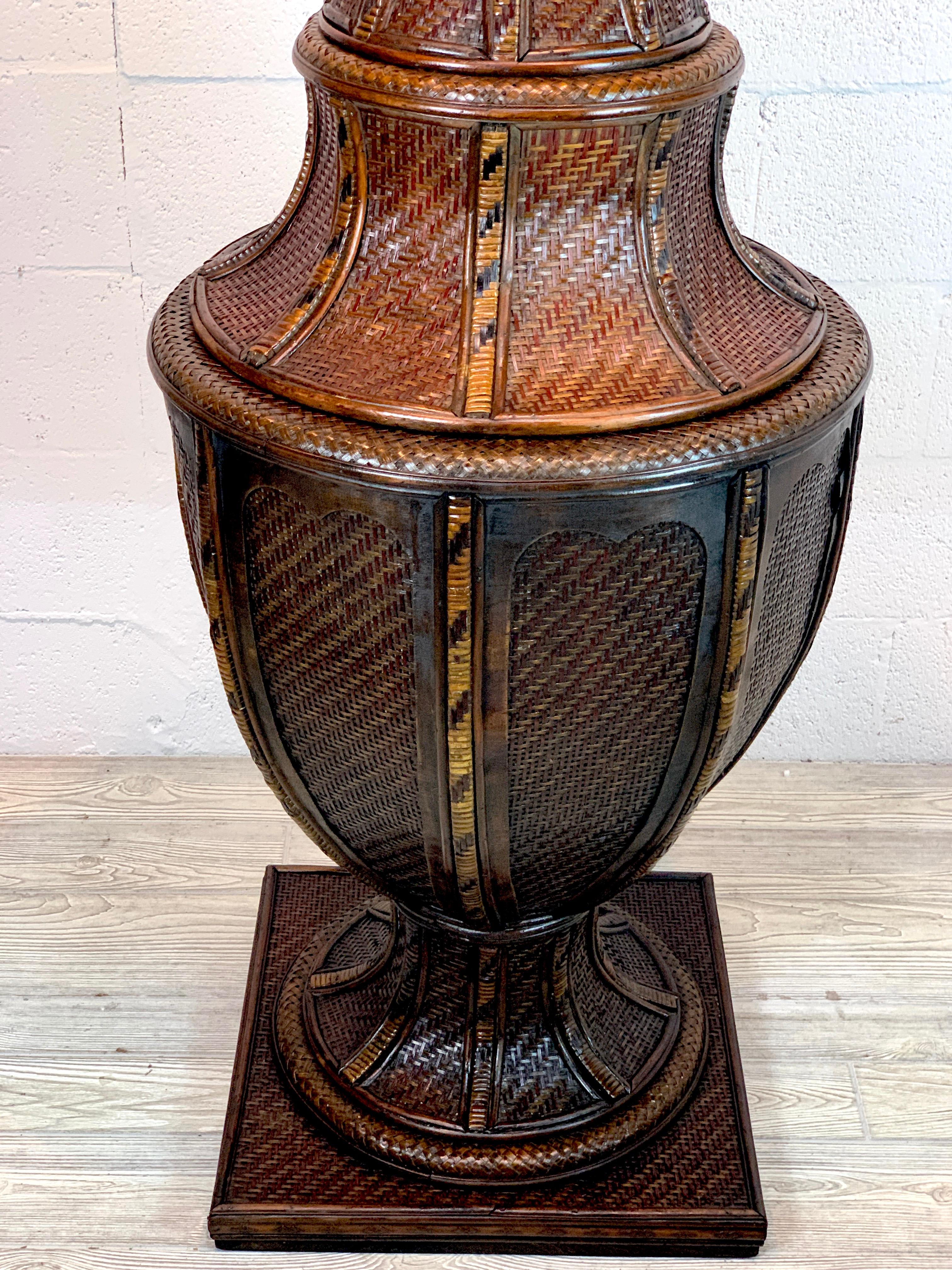 large wicker urn