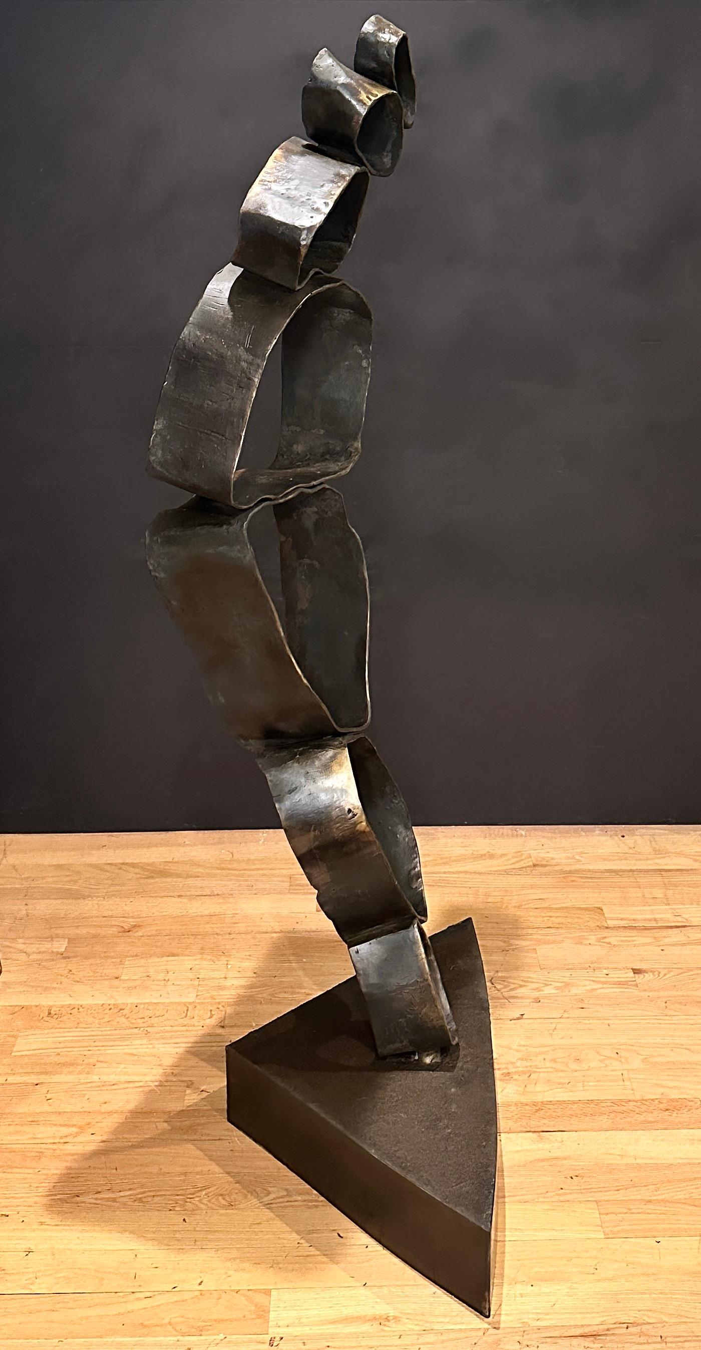 Large Bronze Abstract Floor Sculpture 