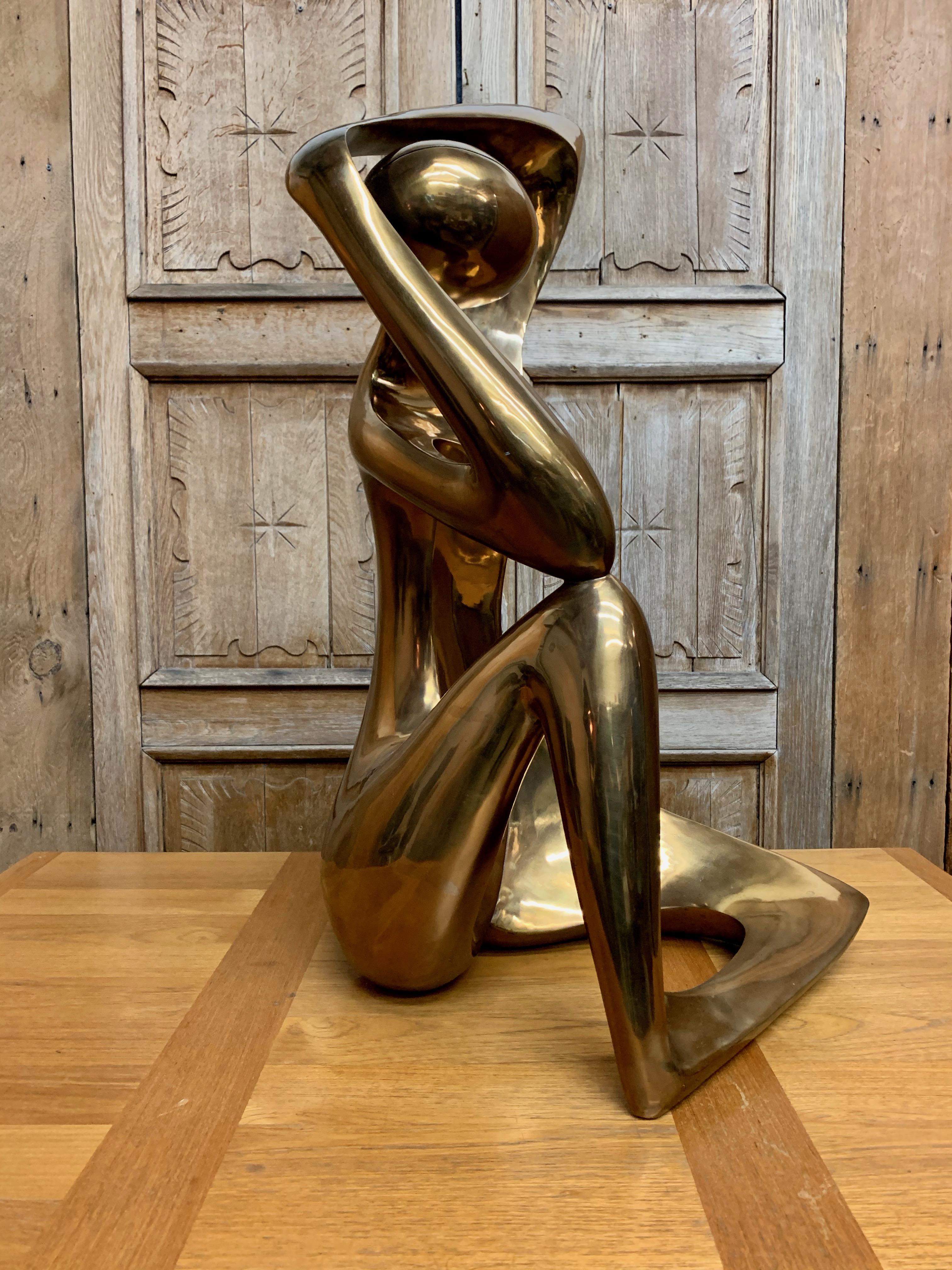 Large Bronze Abstract Sculpture by Amedeo Fioese 4