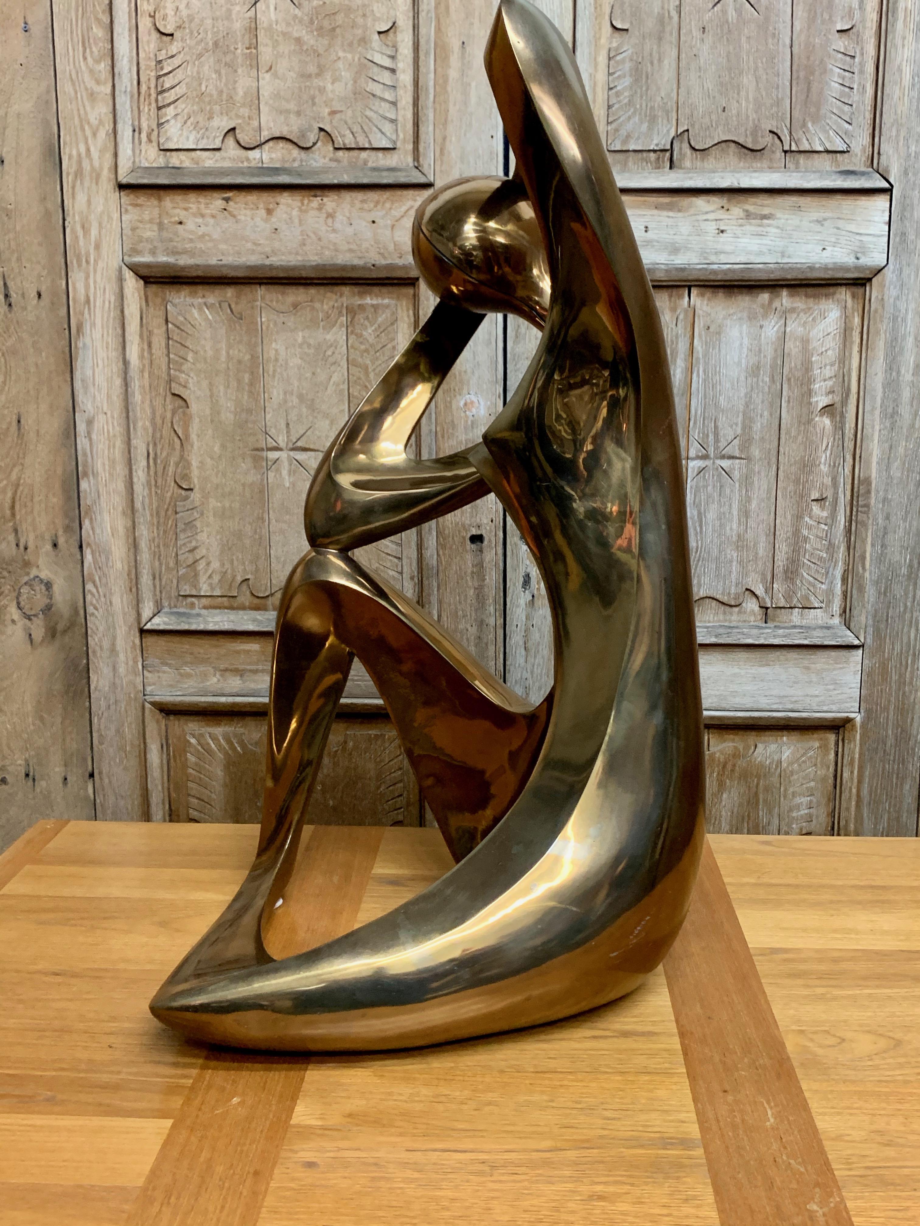 Large Bronze Abstract Sculpture by Amedeo Fioese 6