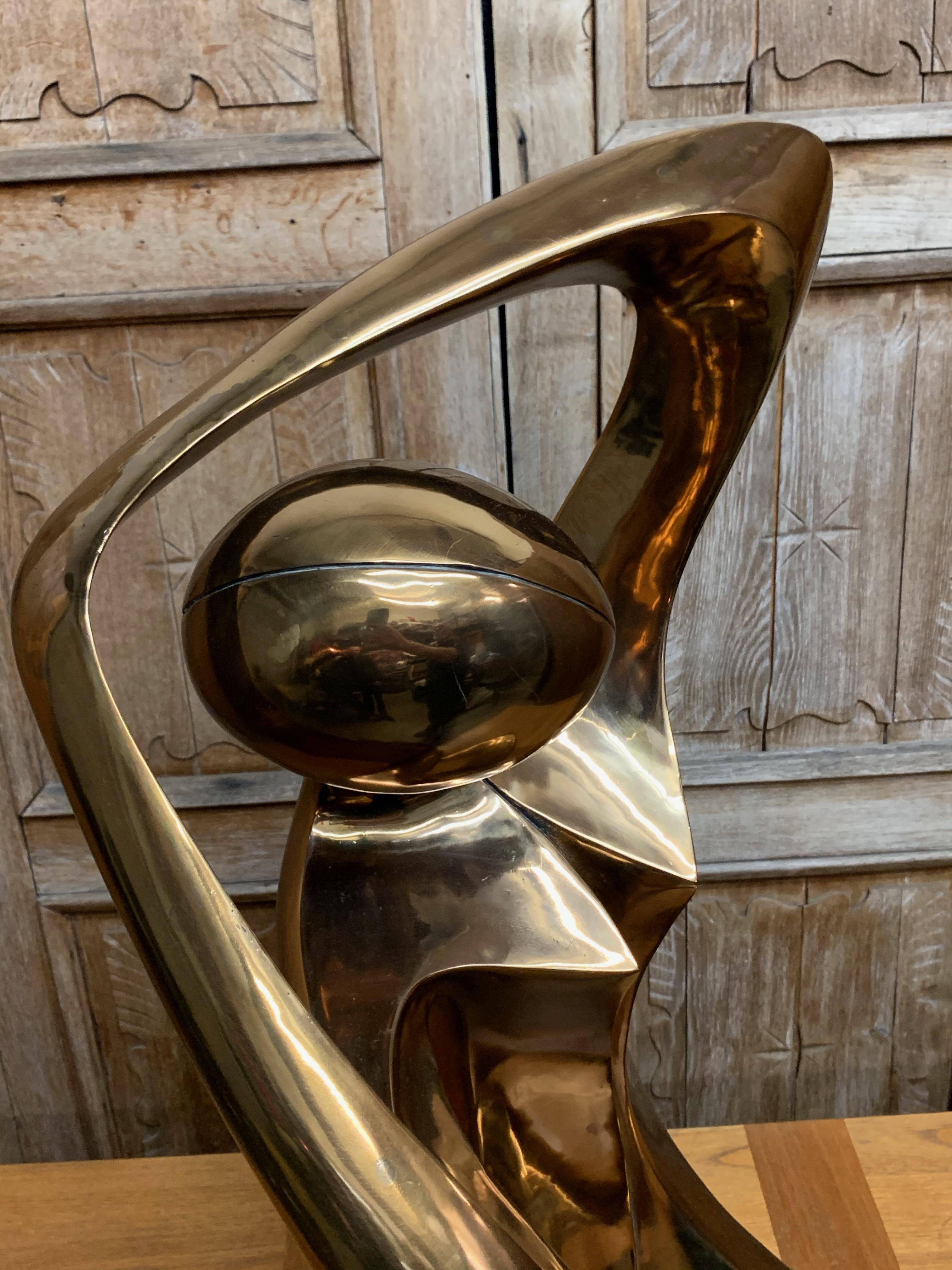 Large Bronze Abstract Sculpture by Amedeo Fioese 7