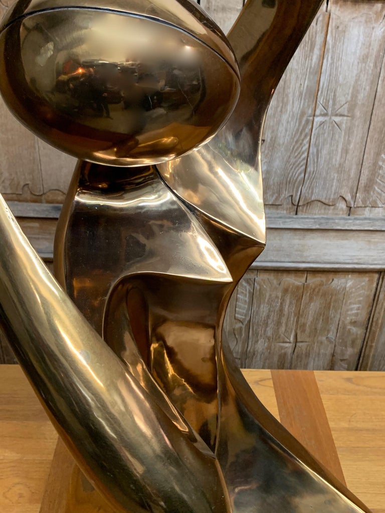 Large Bronze Abstract Sculpture by Amedeo Fioese at 1stDibs