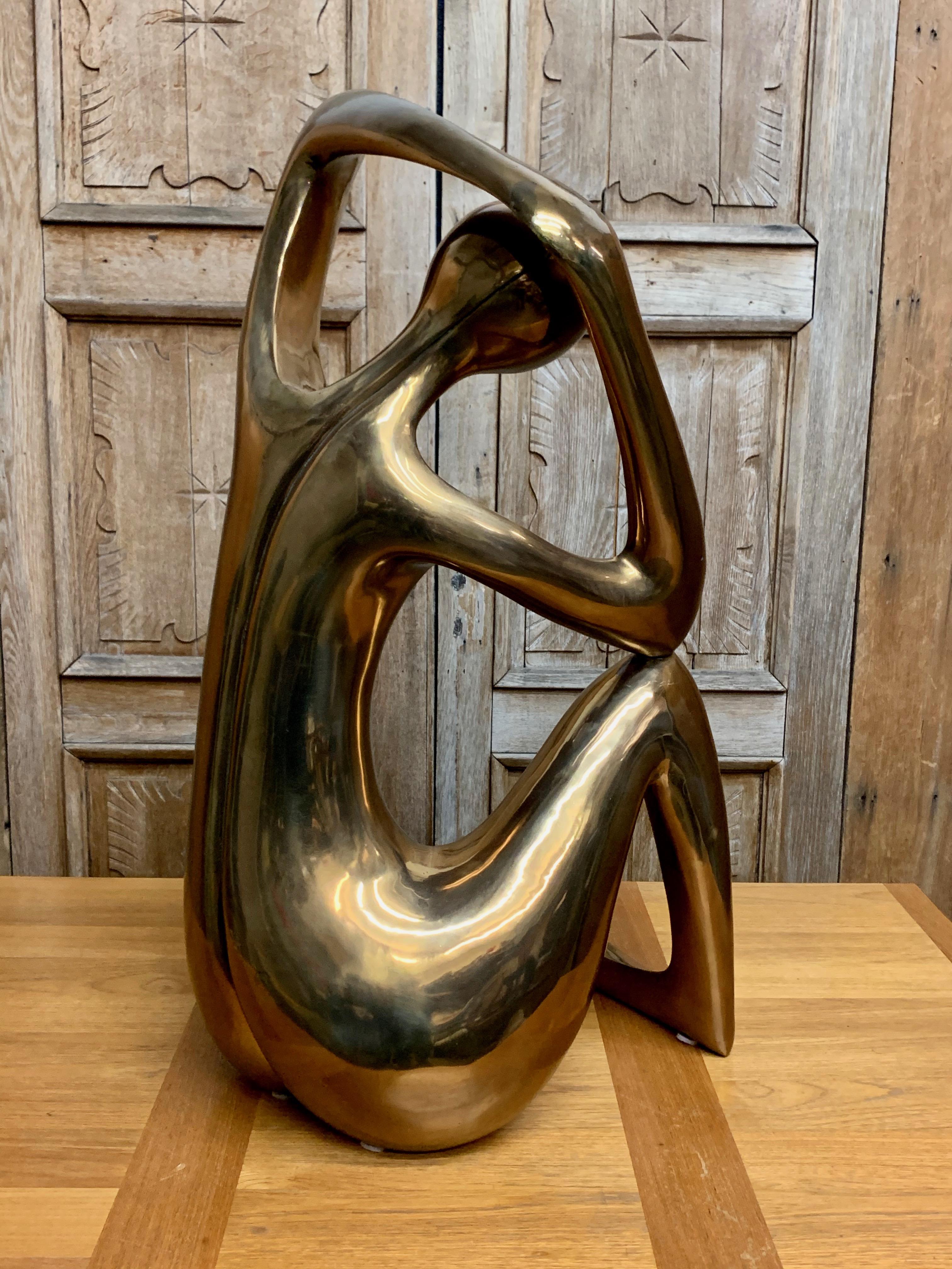 Large Bronze Abstract Sculpture by Amedeo Fioese 1