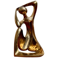 Grande sculpture abstraite en bronze d'Amedeo Fioese