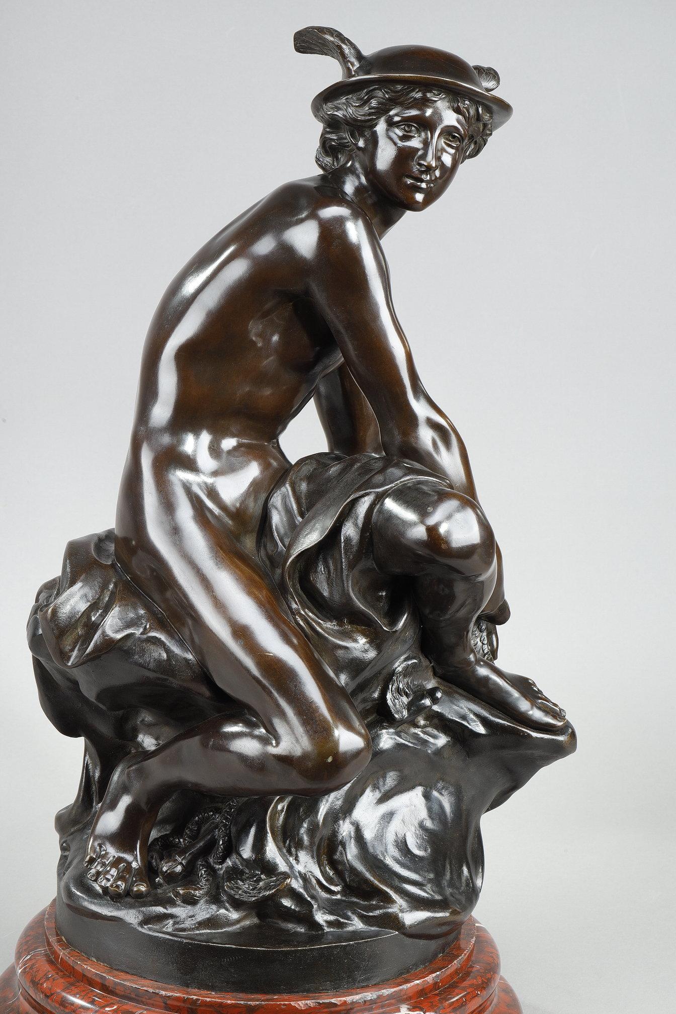 Néoclassique Grand bronze d'après Pigalle, 