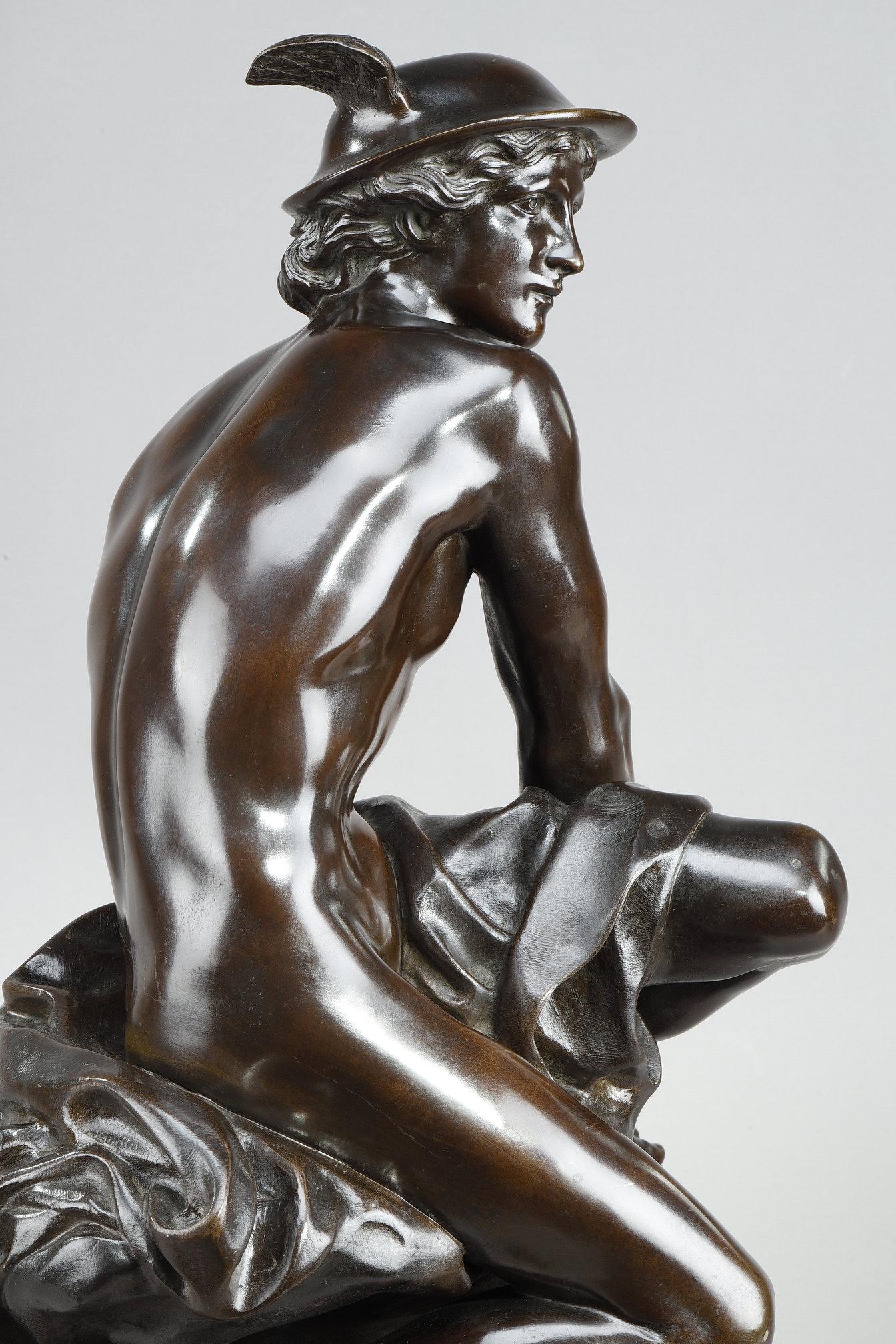 XIXe siècle Grand bronze d'après Pigalle, 