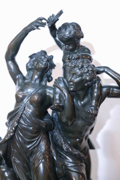 Large Bronze Antique Statue “the Family” after Clodion, circa 1889
