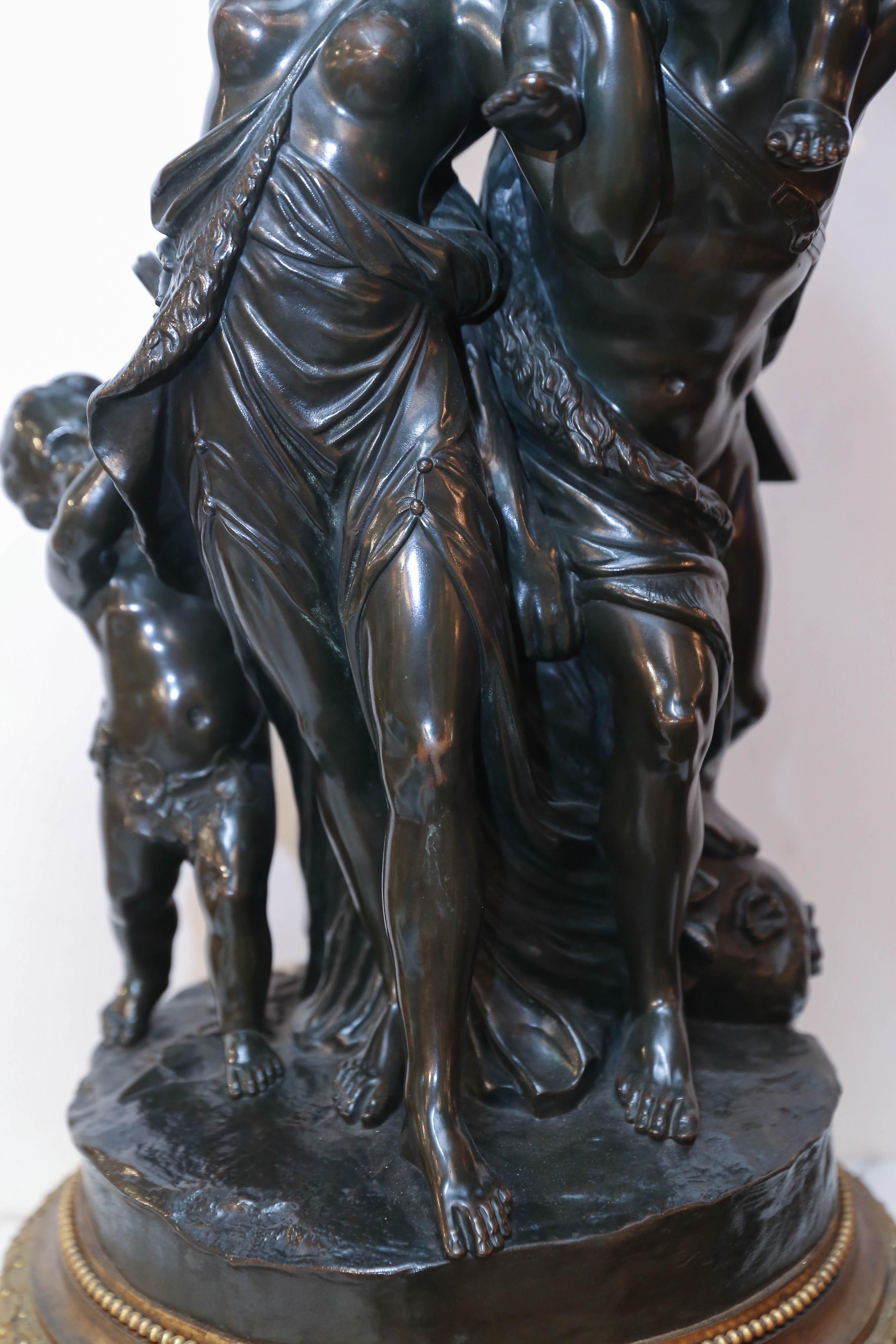 bronze family statue