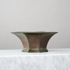 Large Bronze Art Deco Bowl by Sune Backstrom, Sweden, 1920s