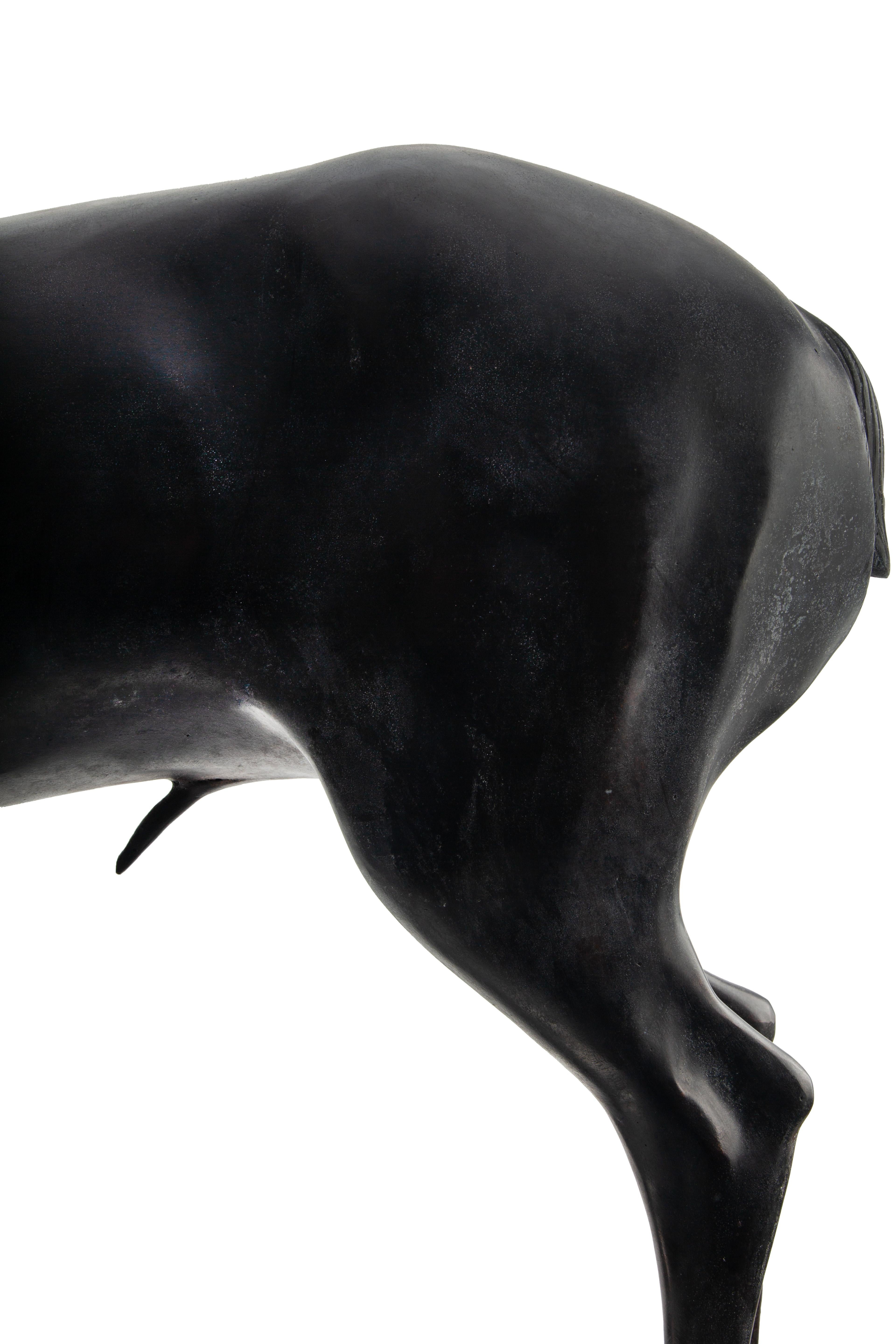 Grandi sculture di bronzo Art Deco, italiane, Chivrazzi Fonderia (coppia) in vendita 2