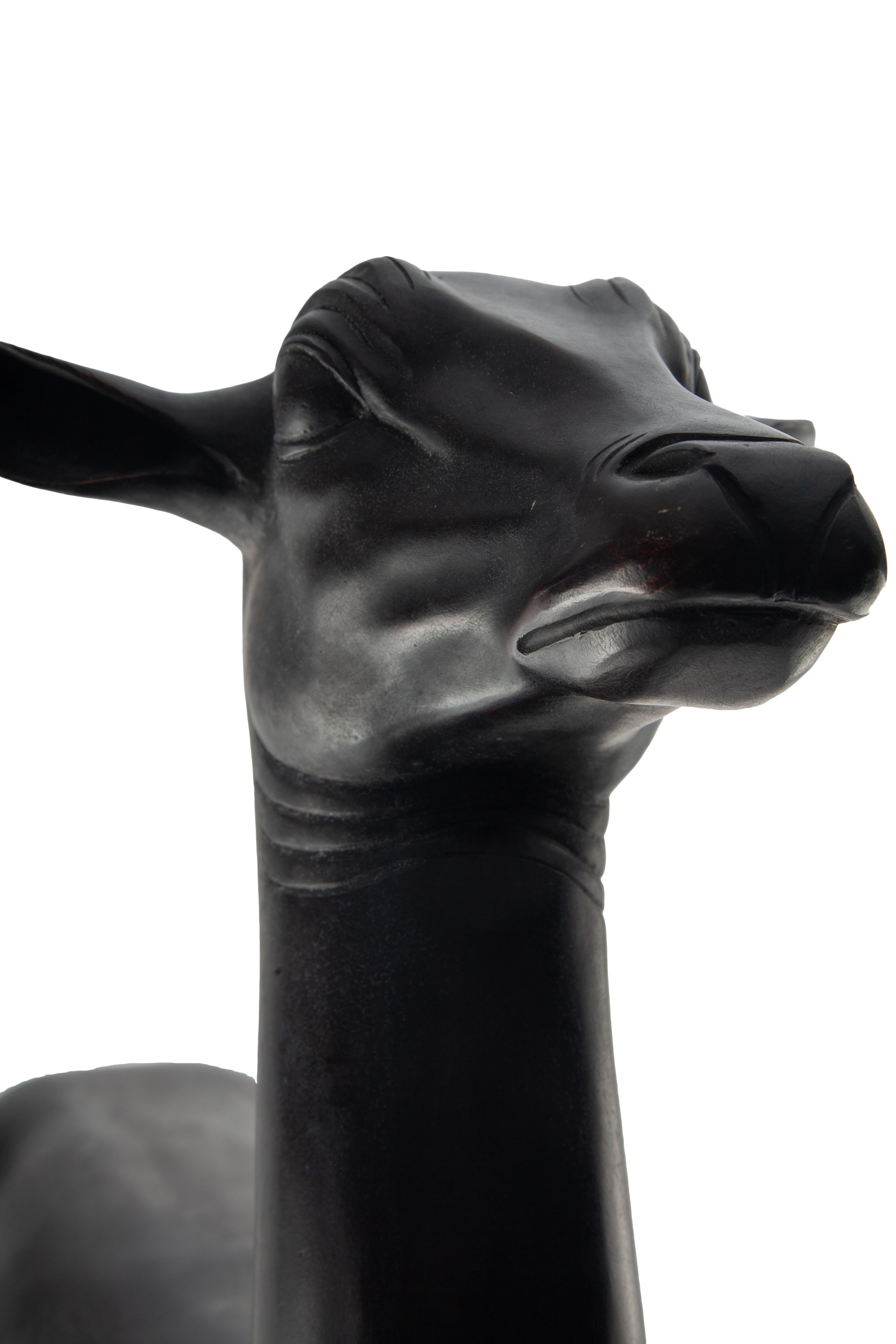 Grandi sculture di bronzo Art Deco, italiane, Chivrazzi Fonderia (coppia) in vendita 4