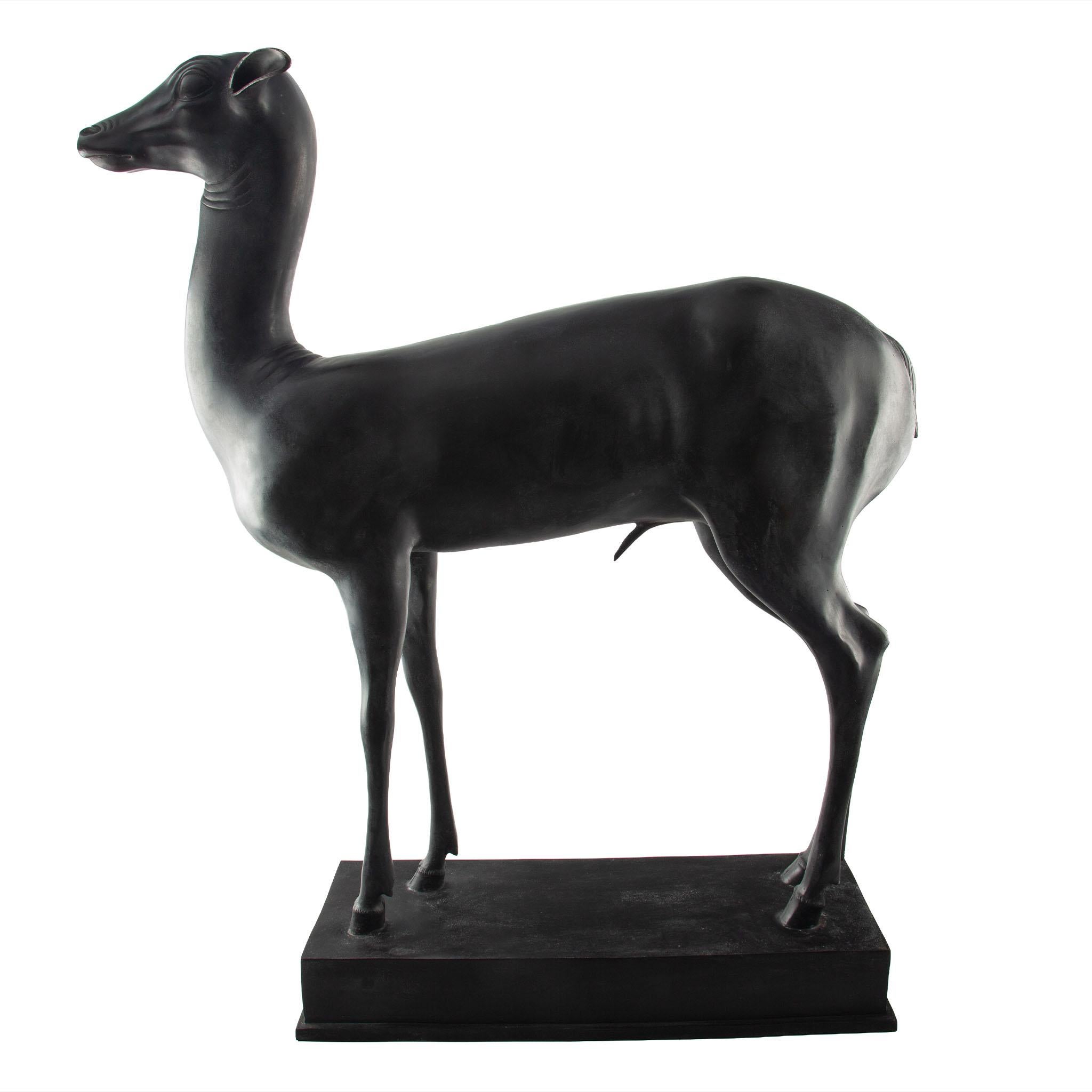 Art Déco Grandi sculture di bronzo Art Deco, italiane, Chivrazzi Fonderia (coppia) in vendita