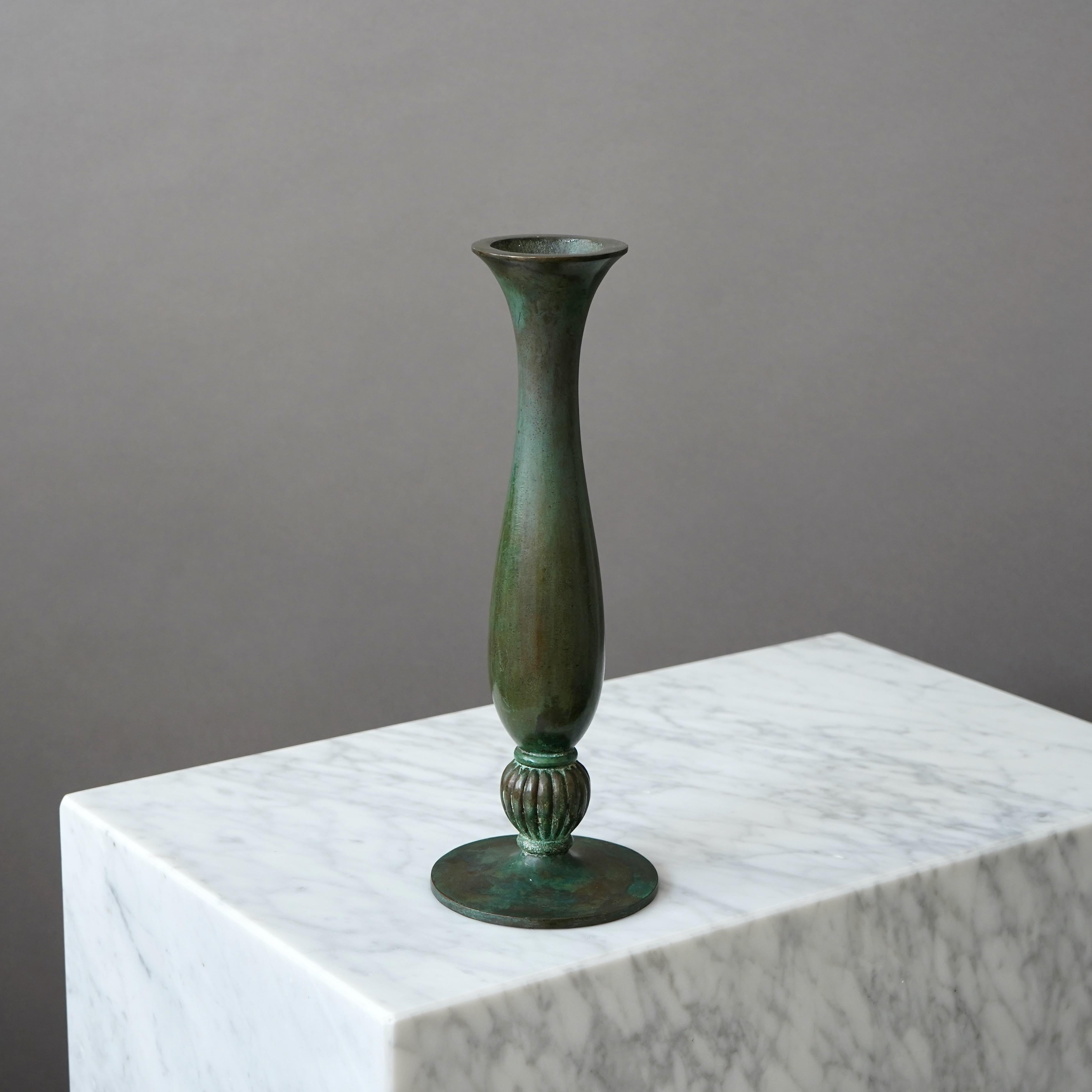 Große Art-Déco-Vase aus Bronze von Sune Bäckström, Schweden, 1920er Jahre (Skandinavische Moderne) im Angebot
