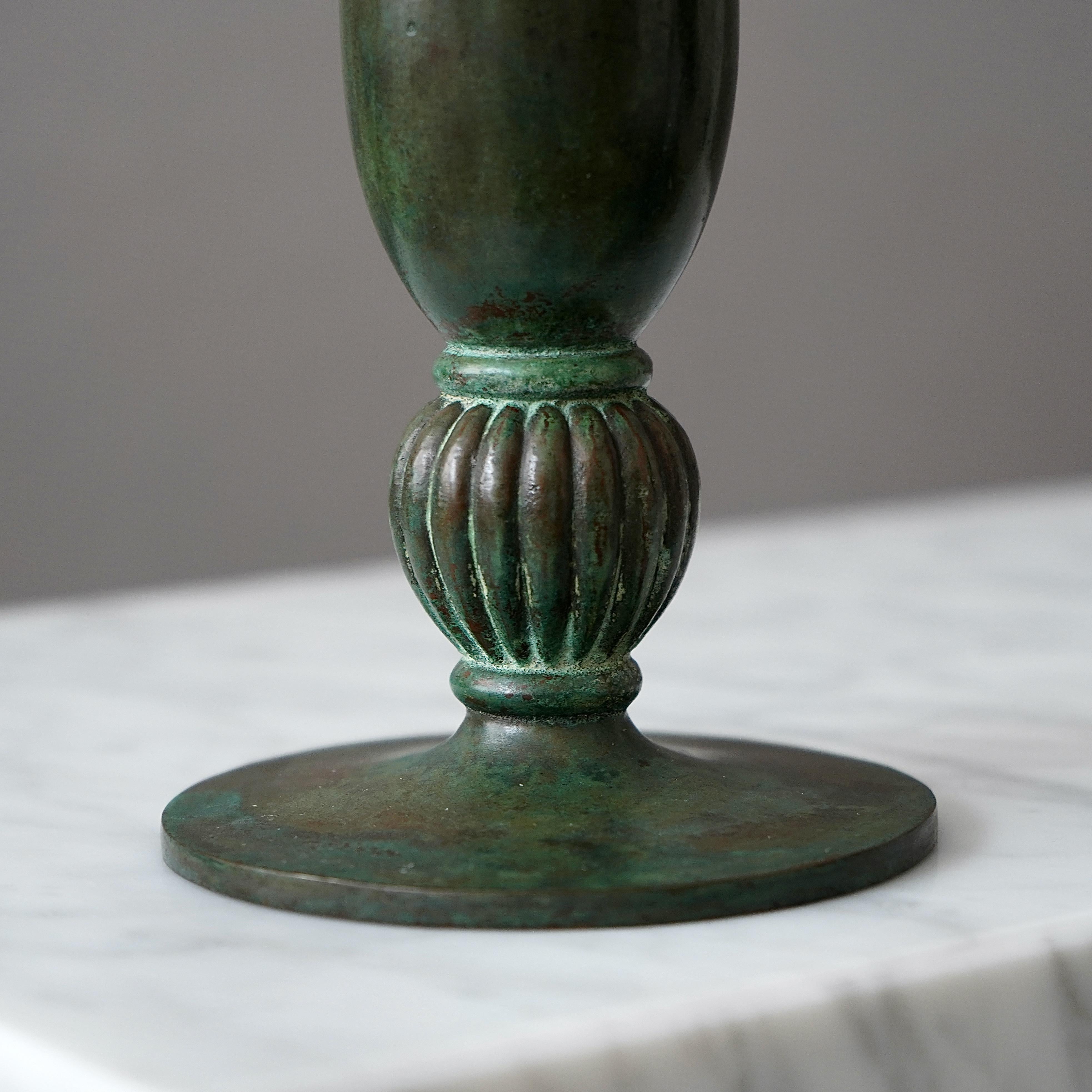 Große Art-Déco-Vase aus Bronze von Sune Bäckström, Schweden, 1920er Jahre (Schwedisch) im Angebot