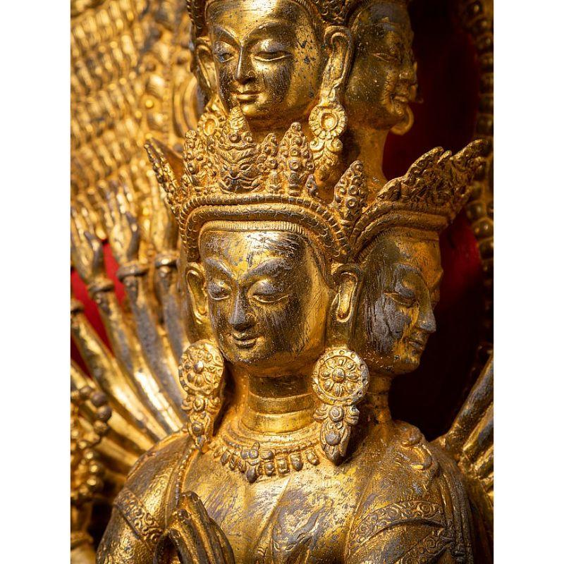 Grande statue en bronze d'Avalokiteshvara de Chine en vente 6