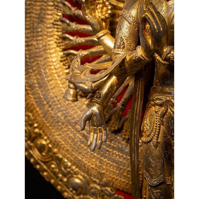 Large Bronze Avalokiteshvara Statue from China For Sale 11