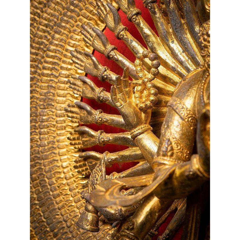 Large Bronze Avalokiteshvara Statue from China For Sale 12
