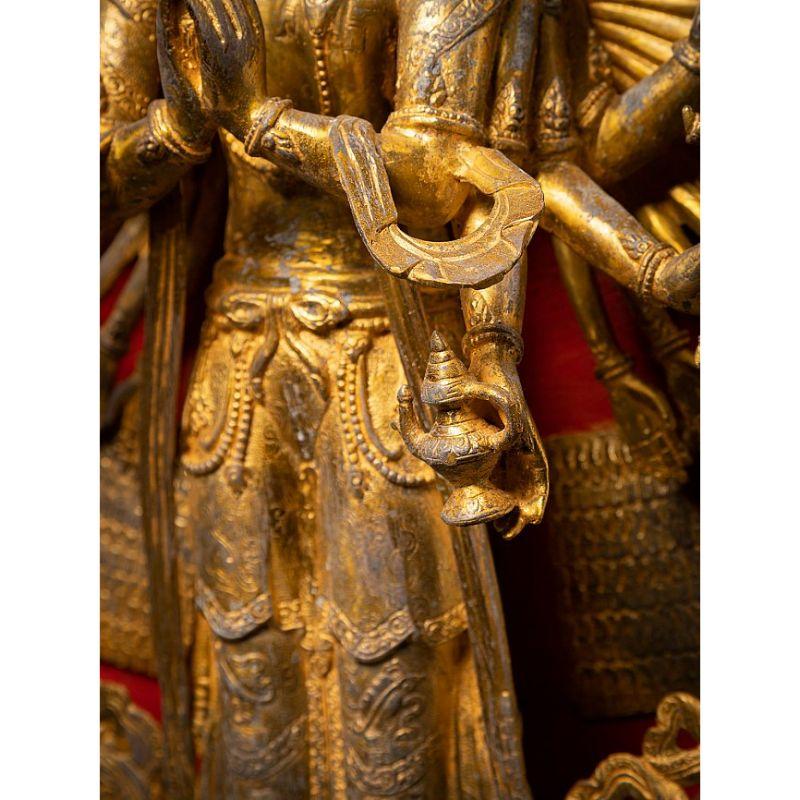 Large Bronze Avalokiteshvara Statue from China For Sale 13