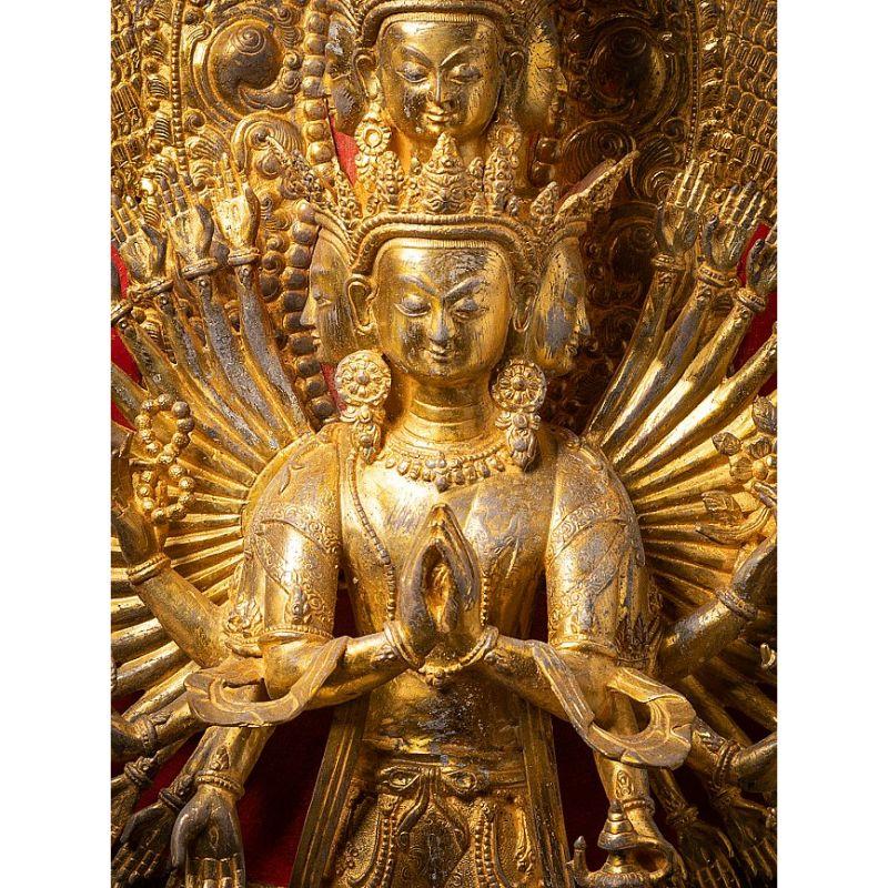 Chinese Large Bronze Avalokiteshvara Statue from China For Sale