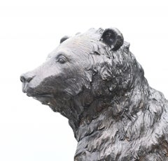 Large Bronze Bear Statue American Brown Bears Garden Sculpture