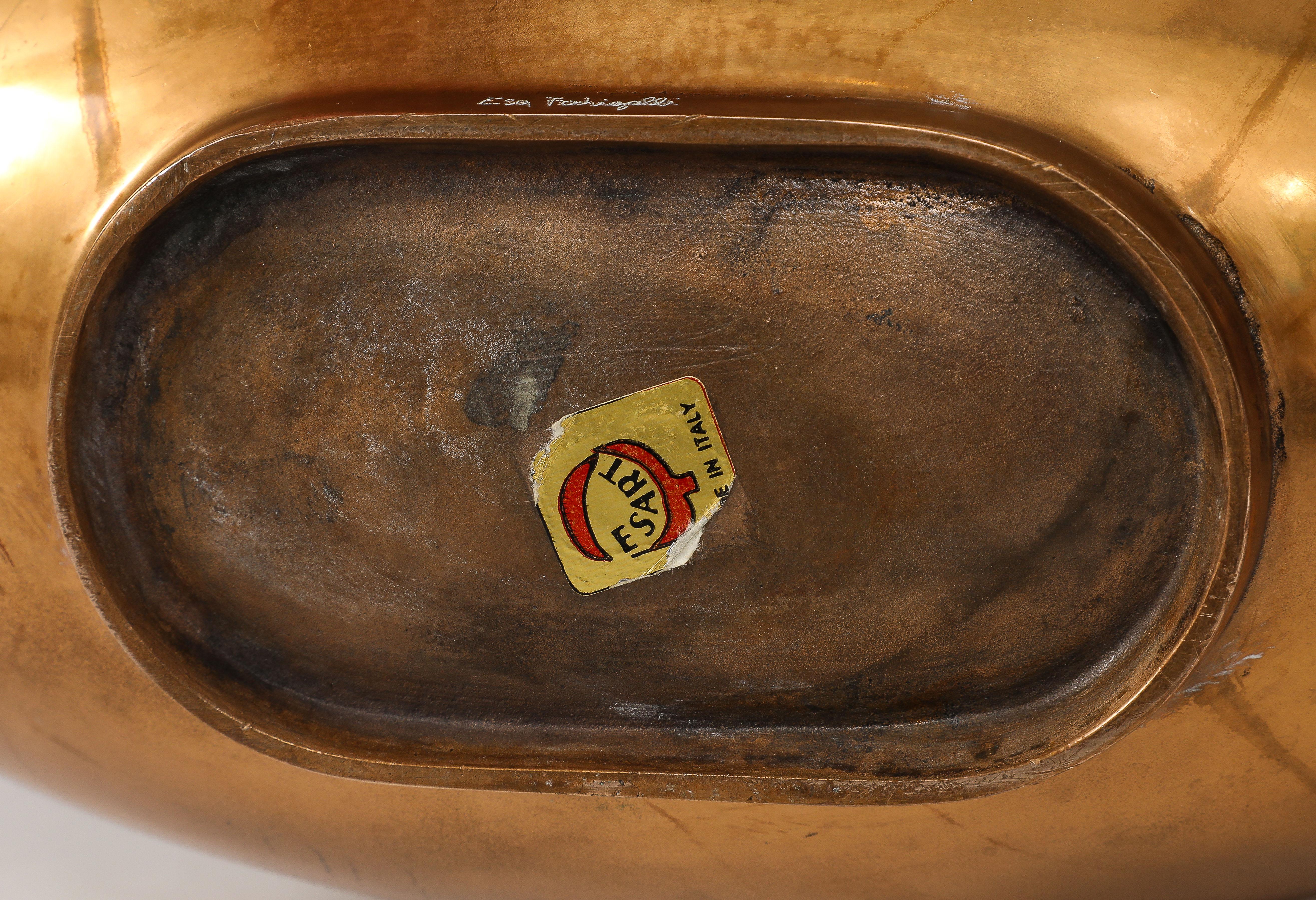 Grand bol en bronze par Esa Fedrigolli en vente 1