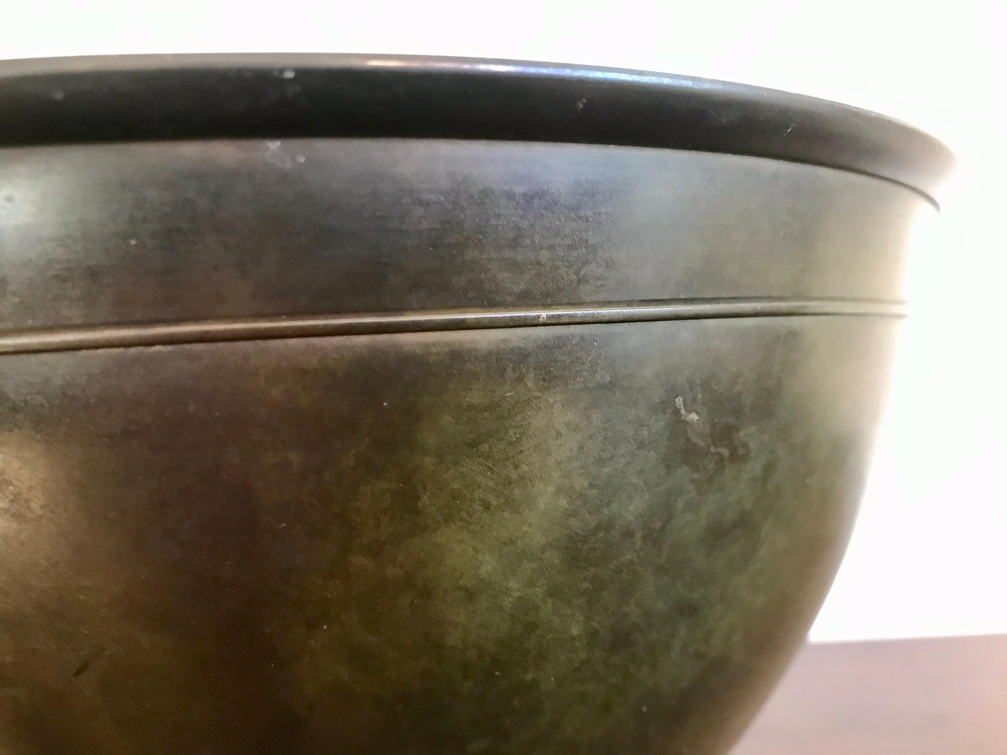 Cast Large Bronze Bowl Just Andersen, Denmark