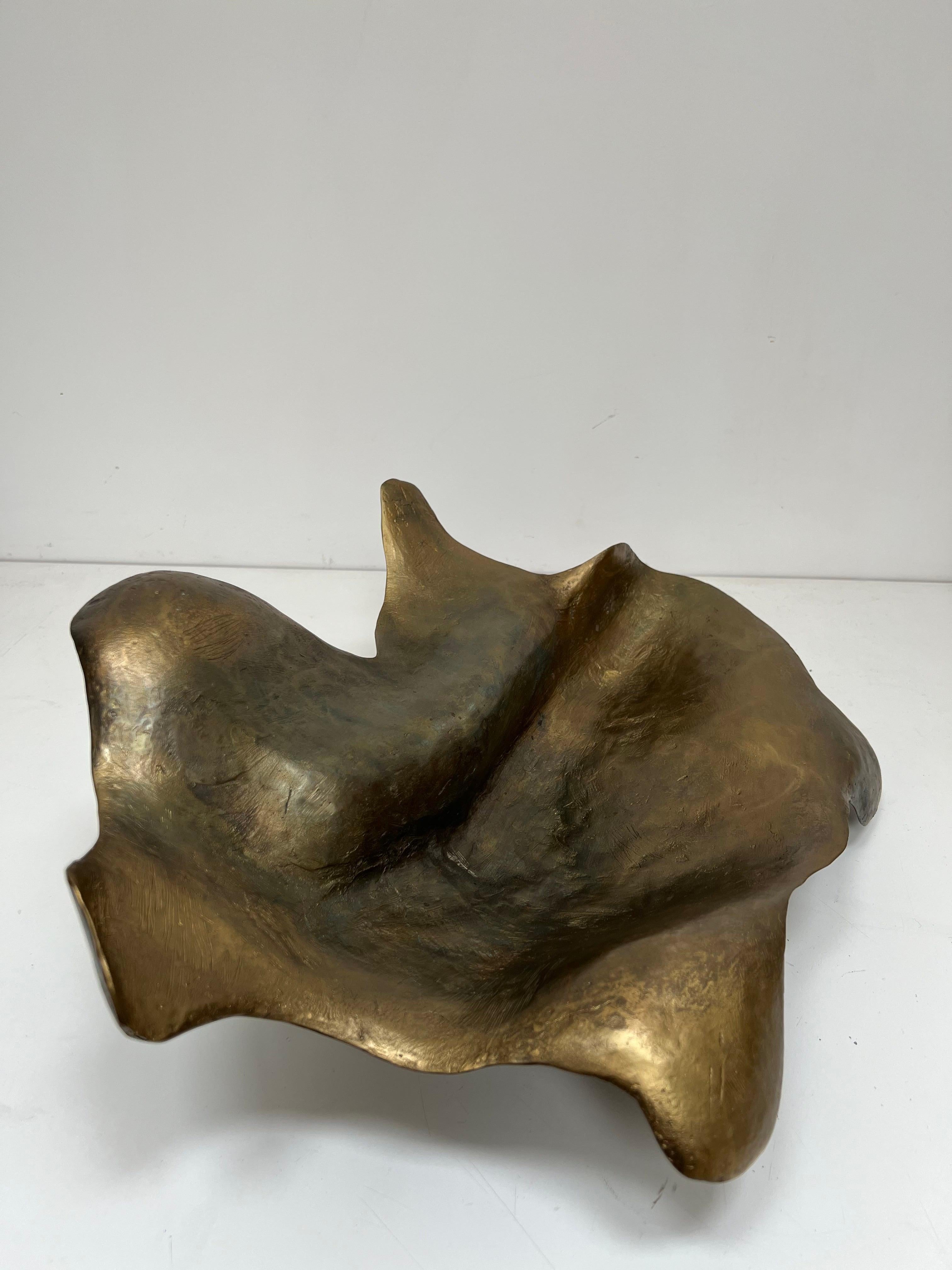 Hand-Crafted Large Bronze Bowl 'Tortolina' 2 For Sale